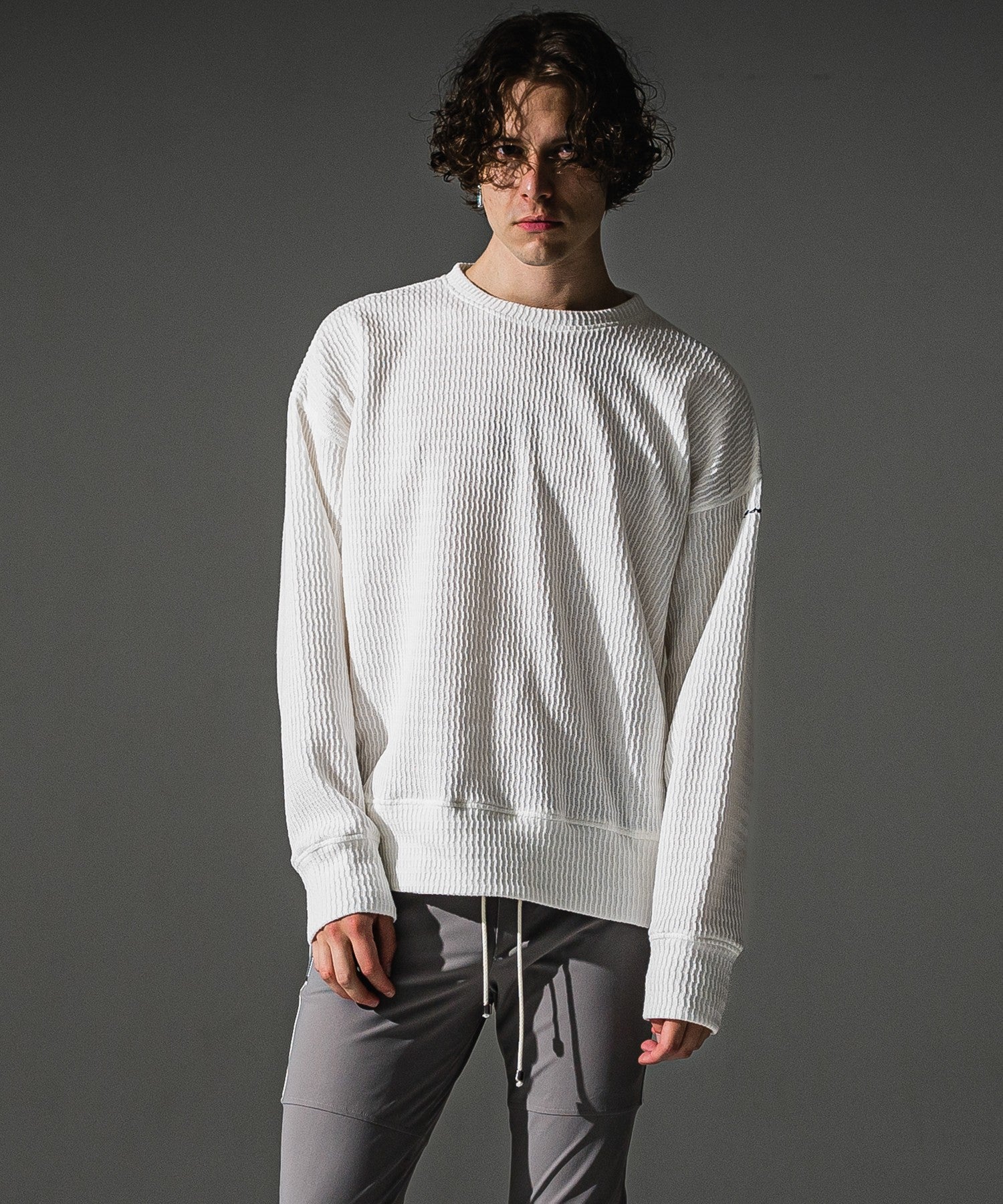 RESOUND CLOTHING リサウンドクロージング knt l loose trainer RC41-C-002 WHITE