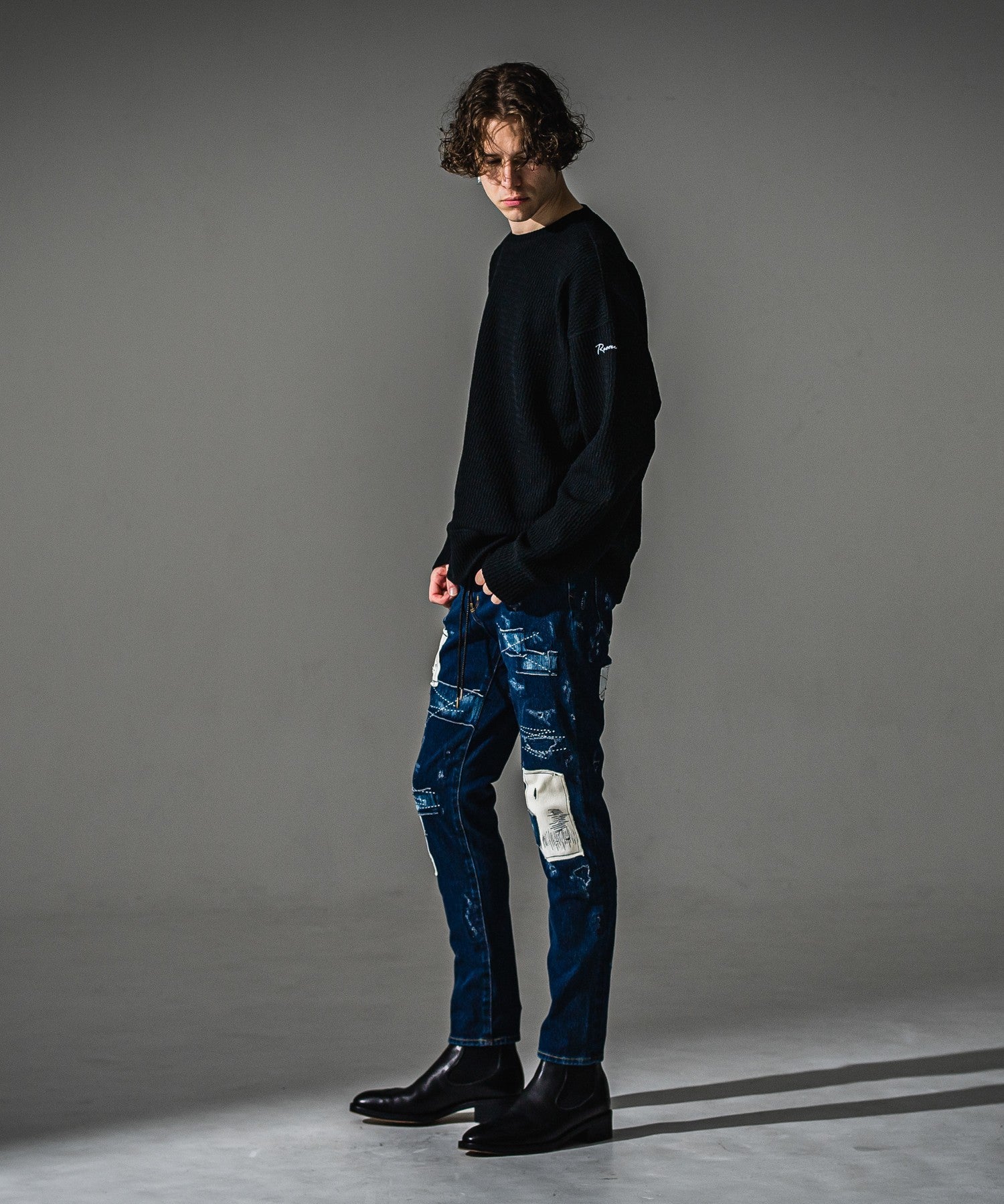 RESOUND CLOTHING リサウンドクロージング knt l loose trainer RC41-C-002 BLACK