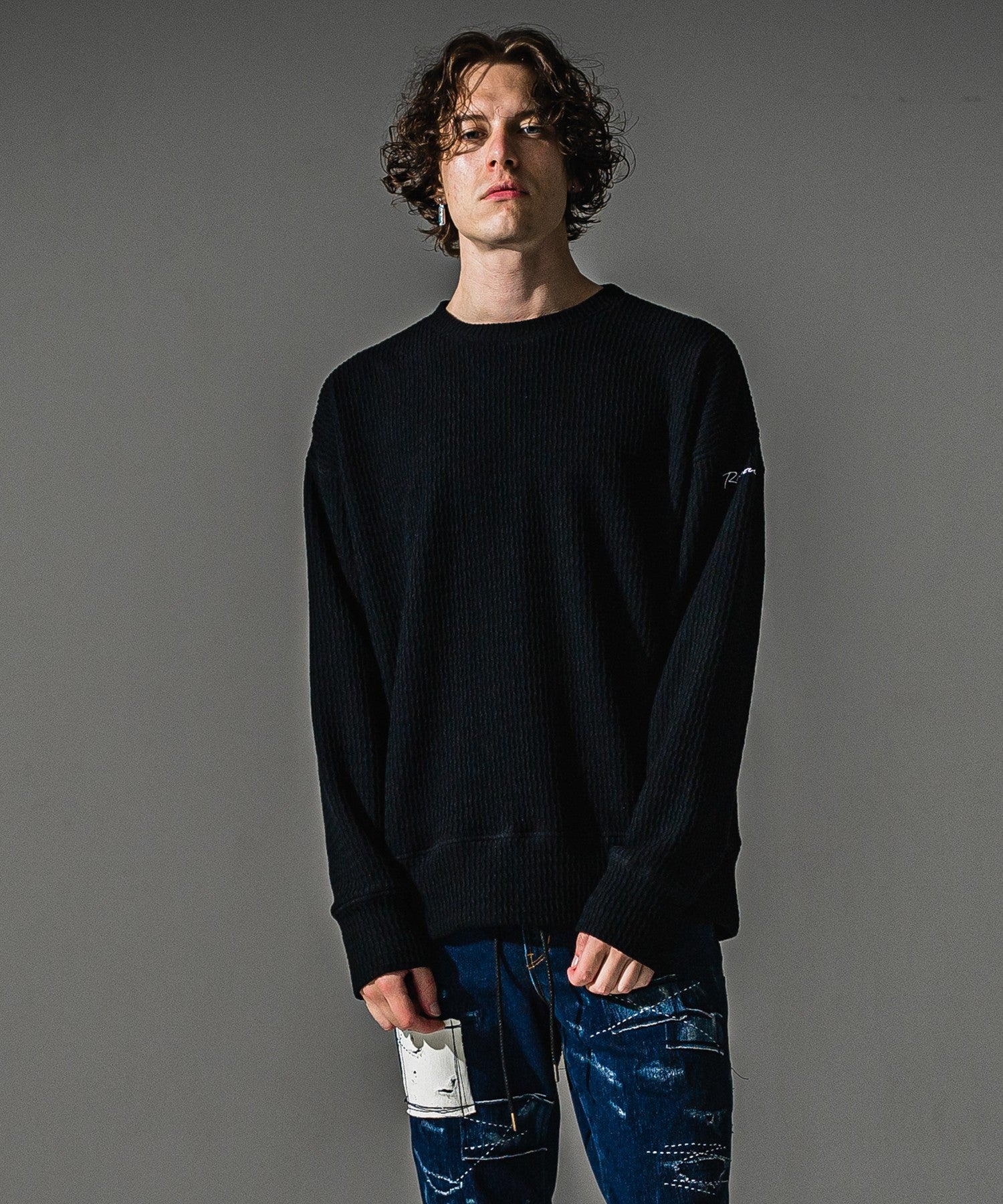 RESOUND CLOTHING リサウンドクロージング knt l loose trainer RC41-C-002 BLACK
