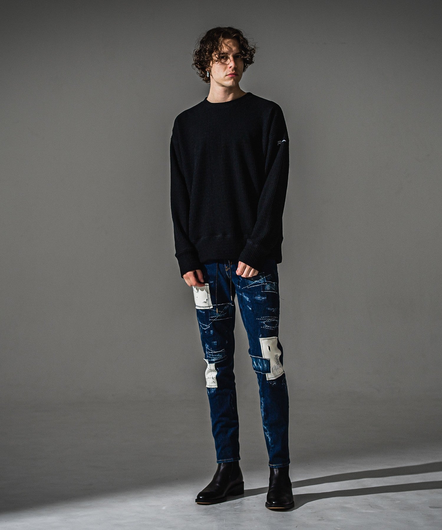 RESOUND CLOTHING リサウンドクロージング knt l loose trainer RC41-C-002 BLACK