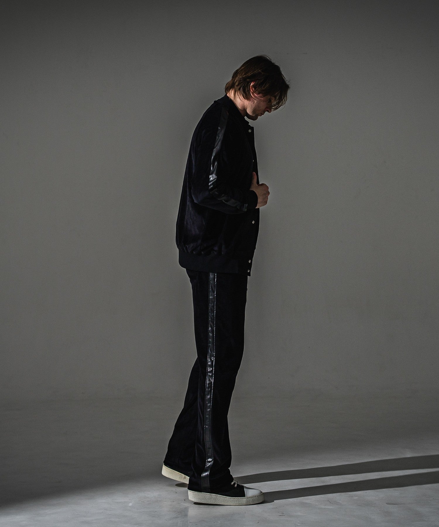 RESOUND CLOTHING リサウンドクロージング VELOUR Varsity RC41-C-005 BLACK