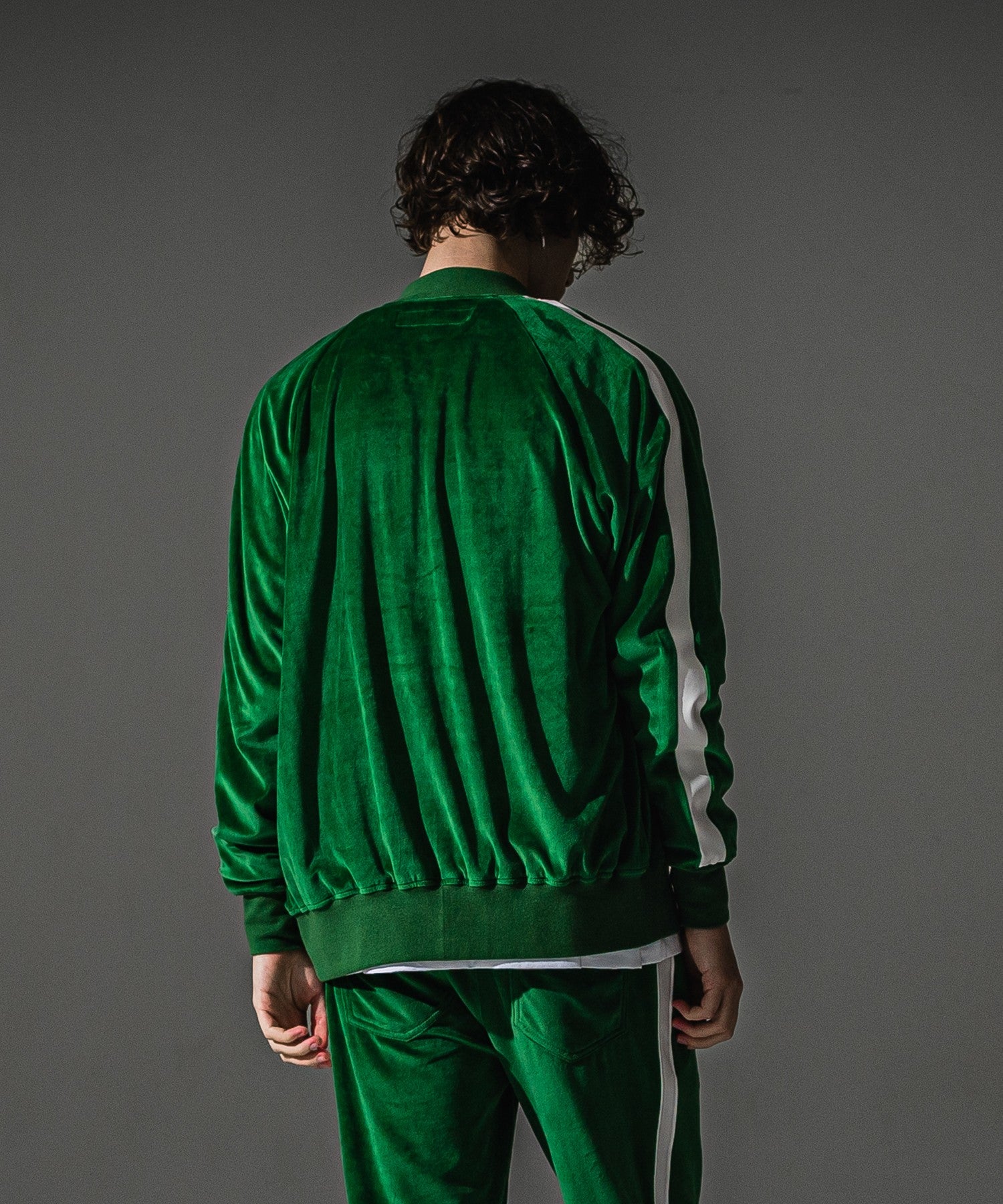 RESOUND CLOTHING リサウンドクロージング VELOUR Varsity RC41-C-005 GREEN