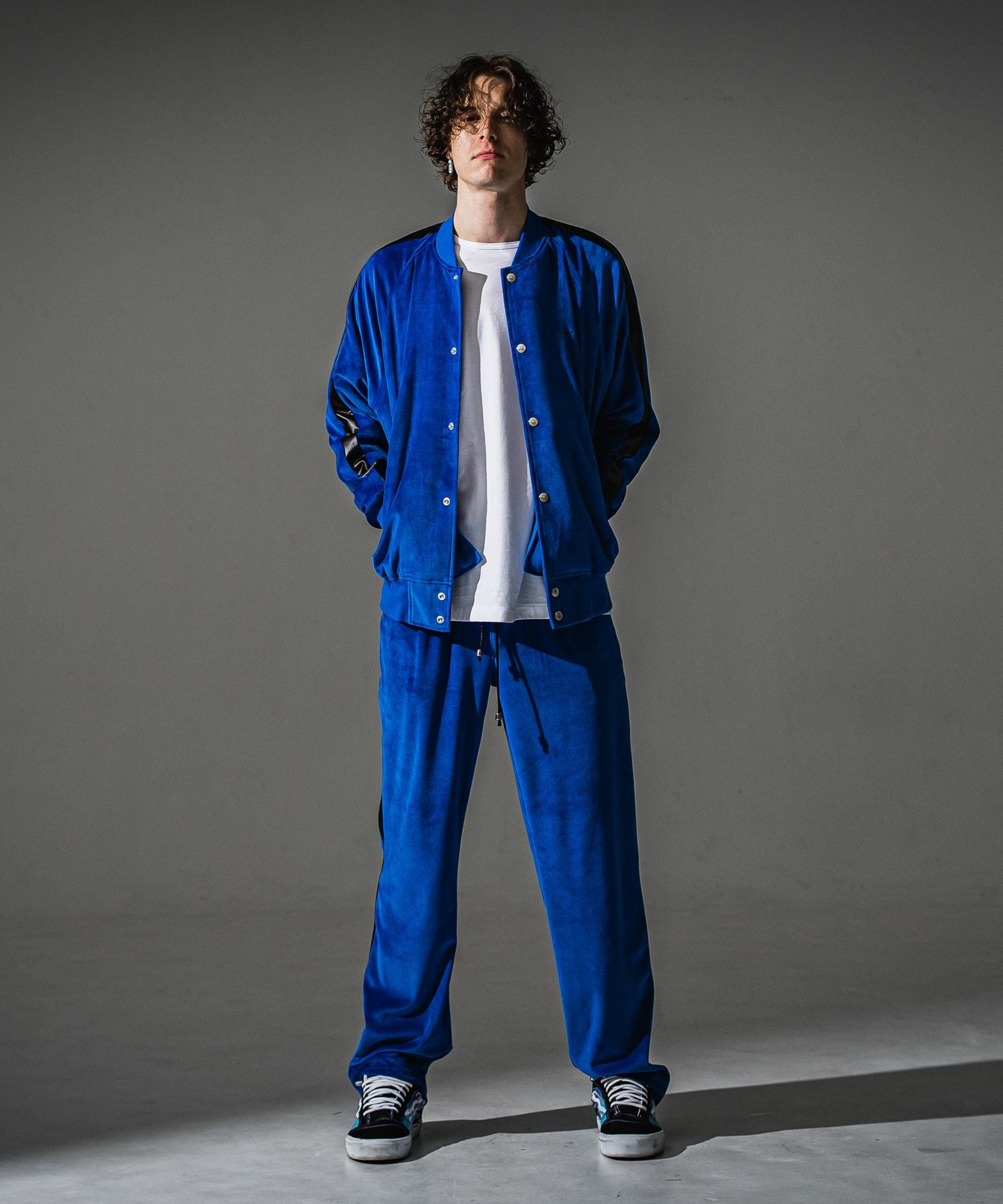 RESOUND CLOTHING リサウンドクロージング VELOUR Varsity RC41-C-005 BLUE