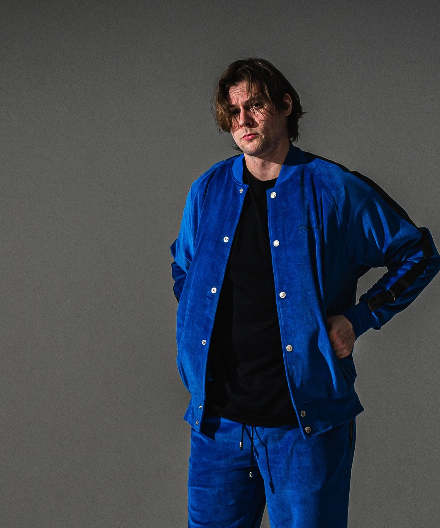 RESOUND CLOTHING リサウンドクロージング VELOUR Varsity RC41-C-005 BLUE