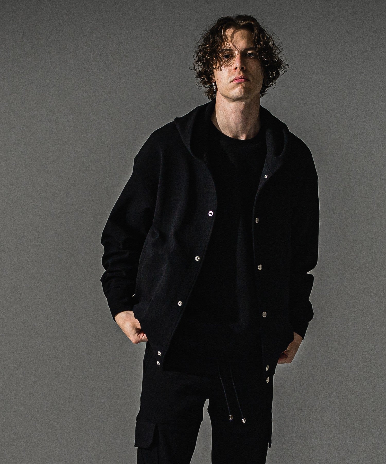 RESOUND CLOTHING リサウンドクロージング blister Varsity hoodie RC41-C-006 BLACK