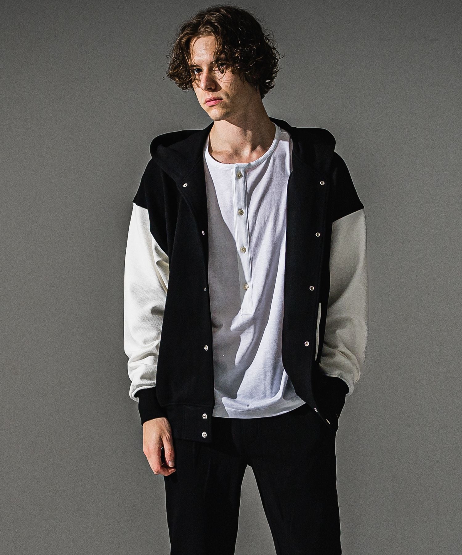 RESOUND CLOTHING リサウンドクロージング blister Varsity hoodie RC41-C-006 BKWH