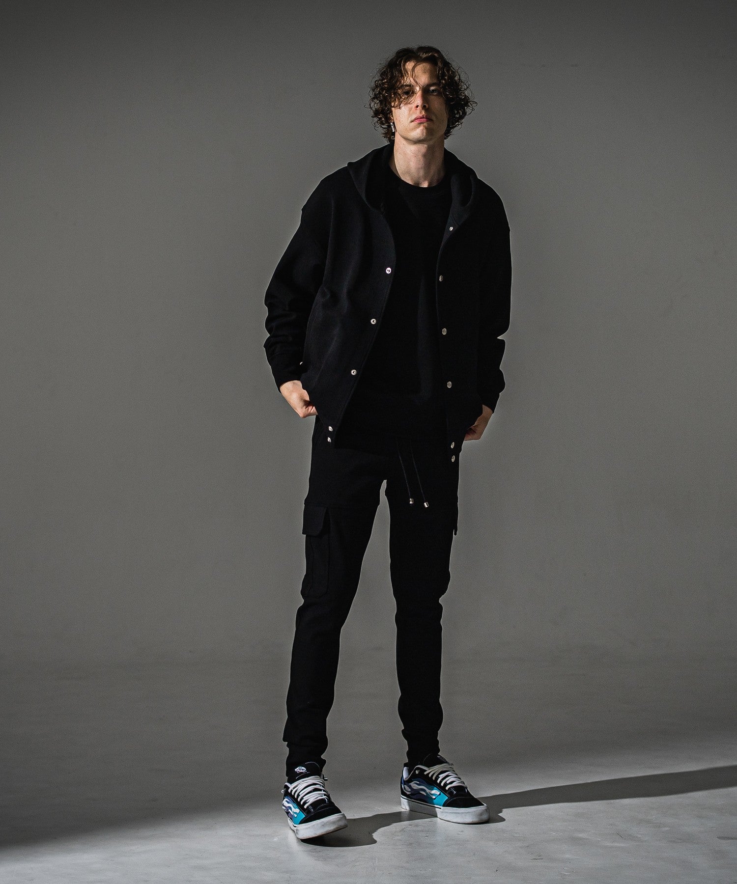 RESOUND CLOTHING リサウンドクロージング blister Varsity hoodie RC41-C-006 BLACK