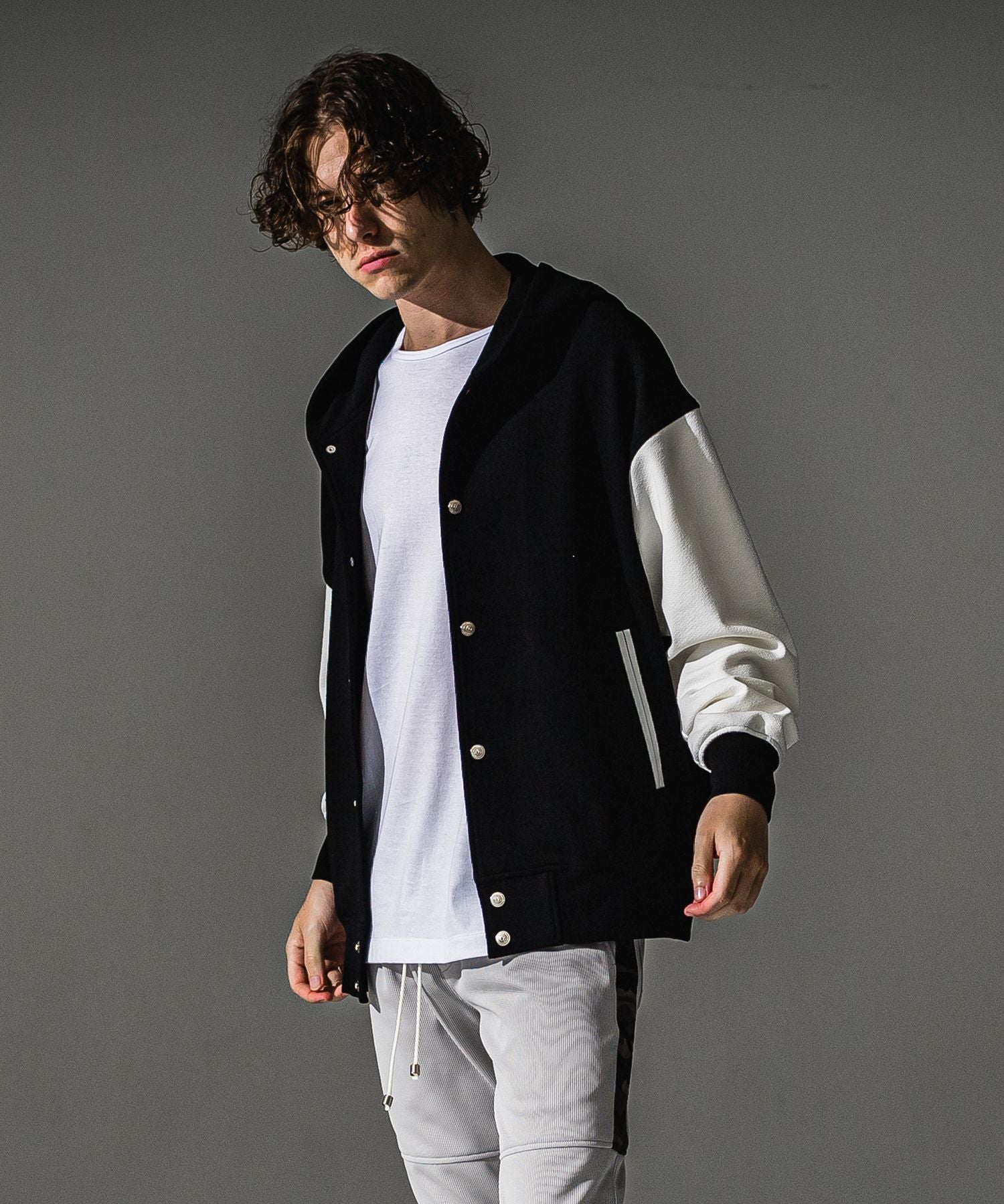 RESOUND CLOTHING リサウンドクロージング blister Varsity hoodie RC41-C-006 BKWH