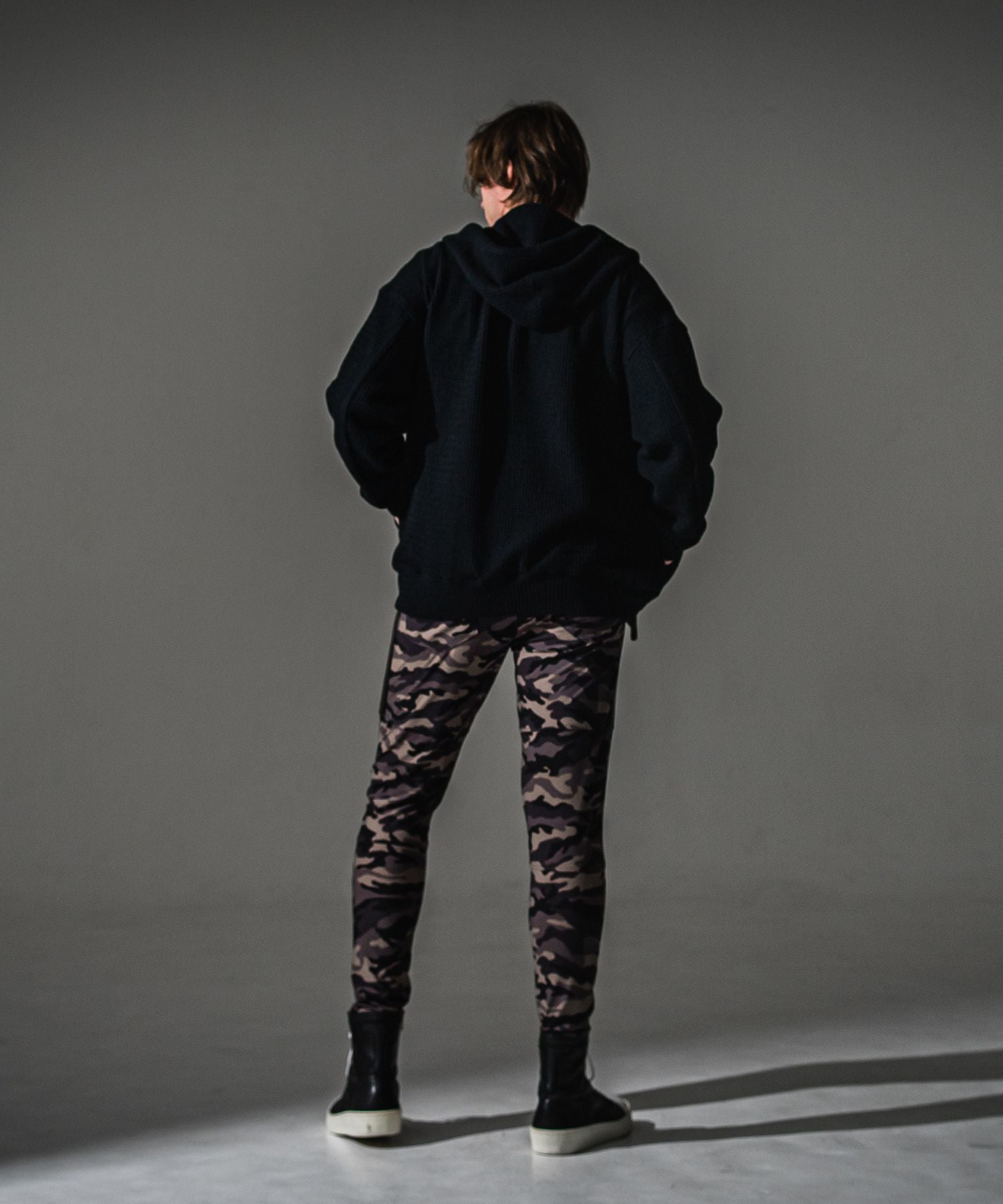 RESOUND CLOTHING リサウンドクロージング KNT Varsity hoodie RC41-C-007 BLACK