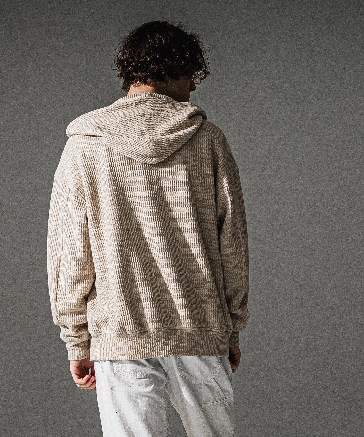 RESOUND CLOTHING リサウンドクロージング KNT Varsity hoodie RC41-C-007 BEIGE