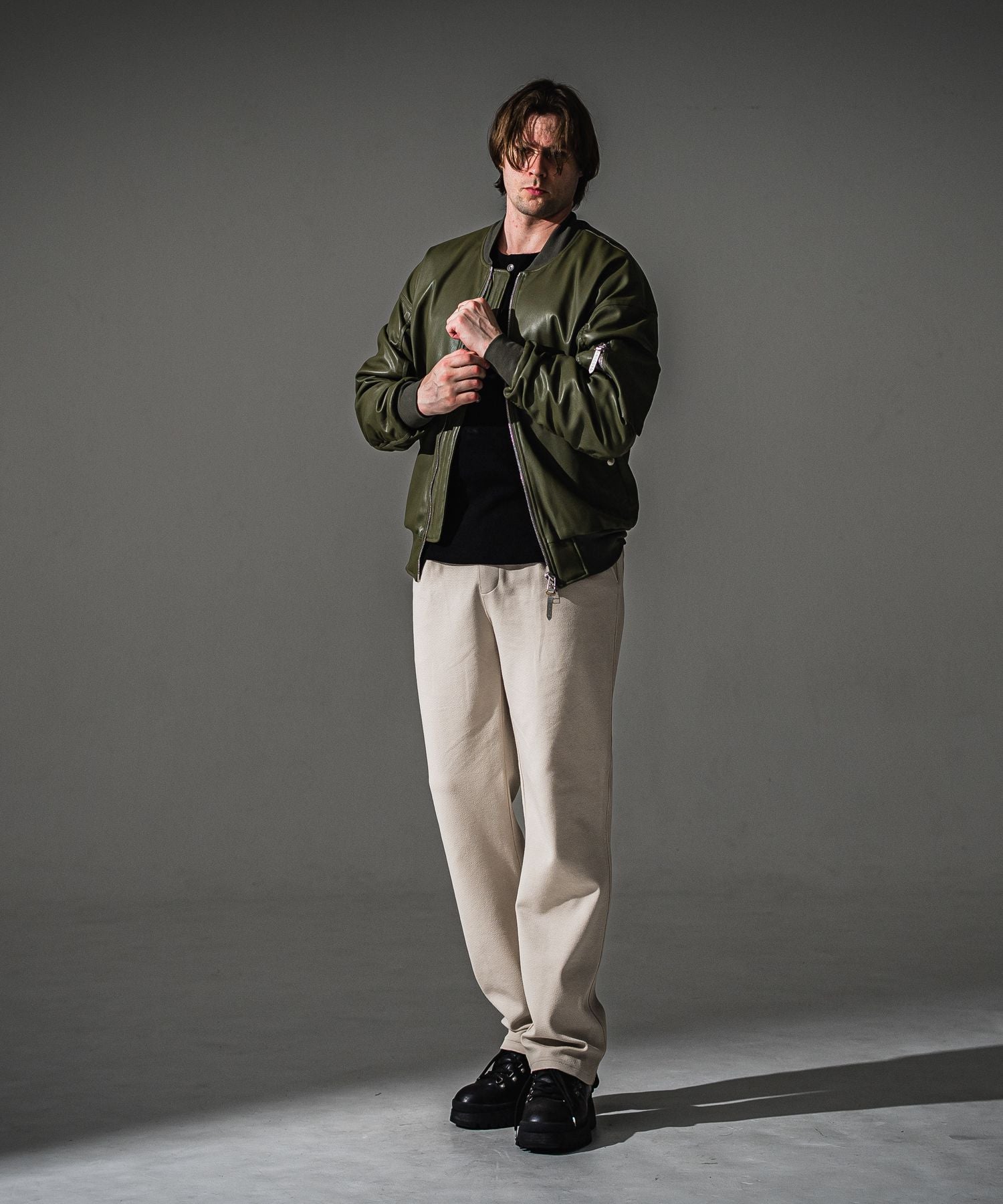 RESOUND CLOTHING リサウンドクロージング David JACKET RC41-JK-003 KHAKILEATHER