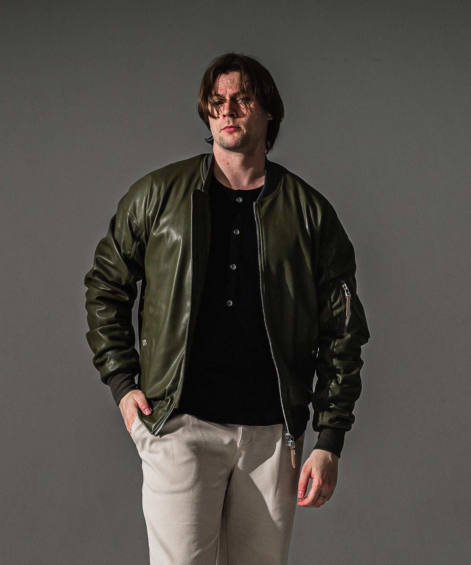 RESOUND CLOTHING リサウンドクロージング David JACKET RC41-JK-003 KHAKILEATHER