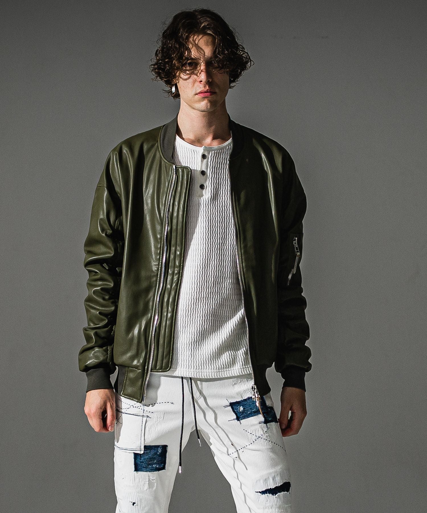 RESOUND CLOTHING リサウンドクロージング David JACKET RC41-JK-003 KHAKILEATHER