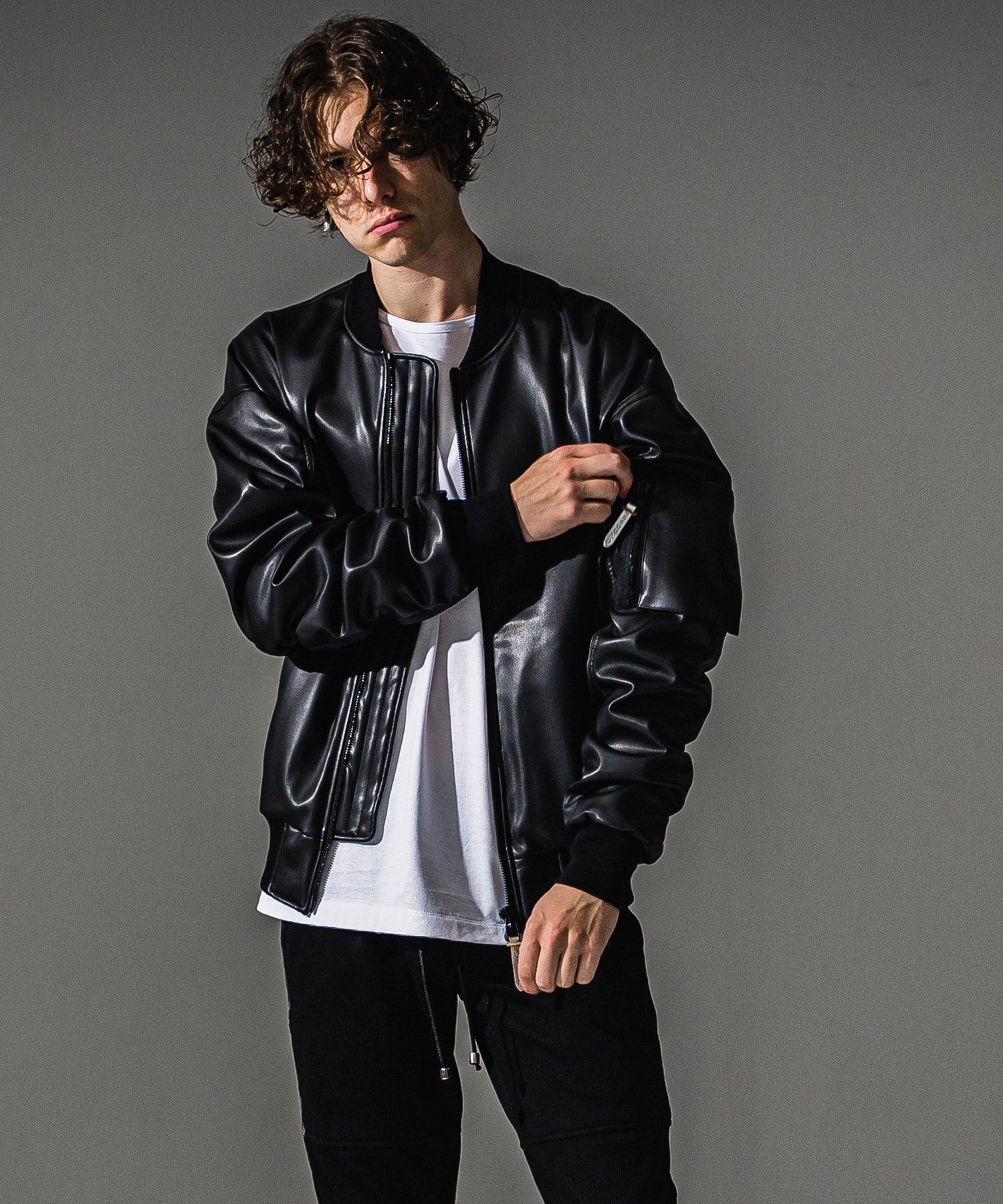 RESOUND CLOTHING リサウンドクロージング David JACKET RC41-JK-003 BKLEATHER