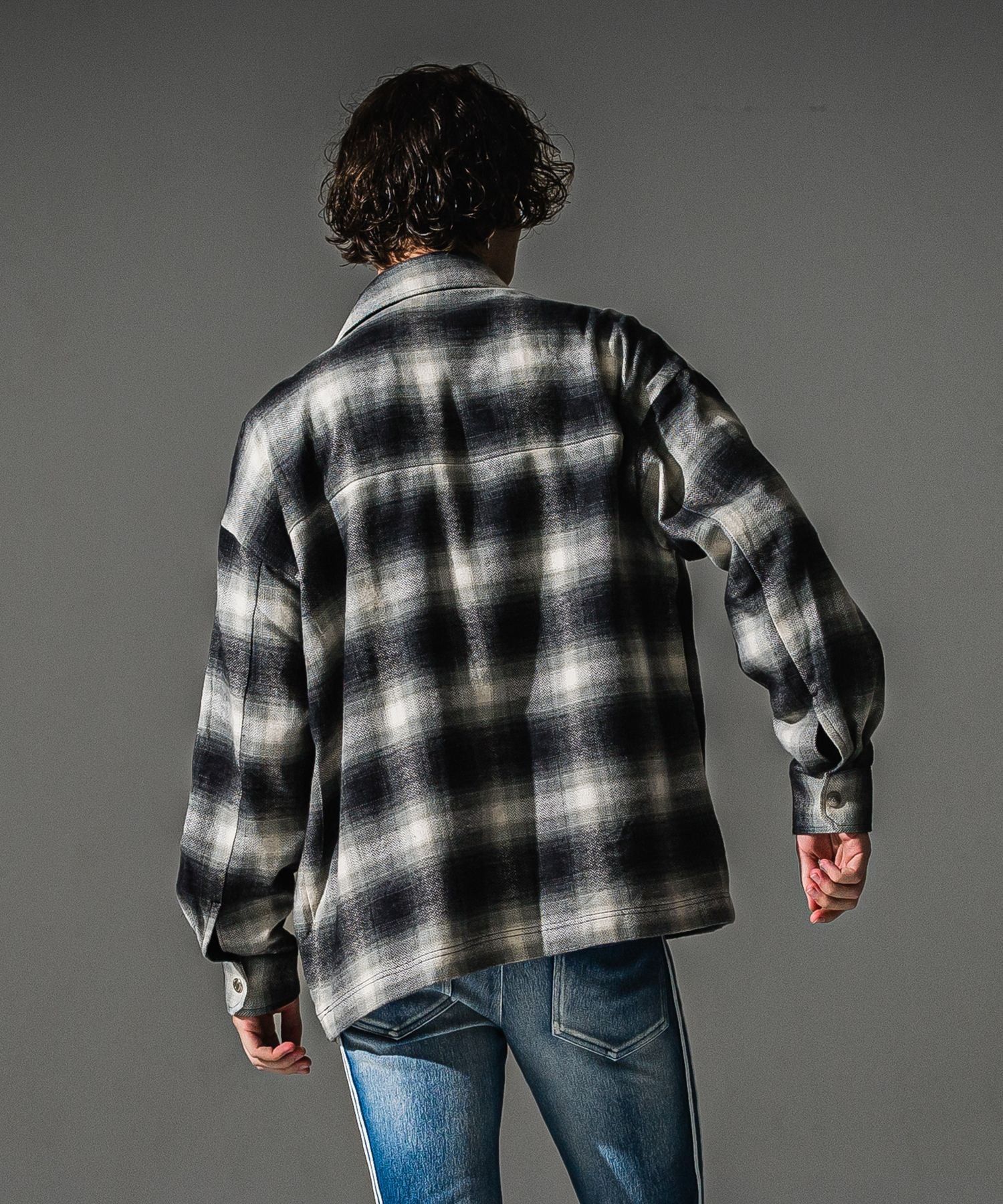 RESOUND CLOTHING リサウンドクロージング flannel check JK RC41-JK-006 BLACK