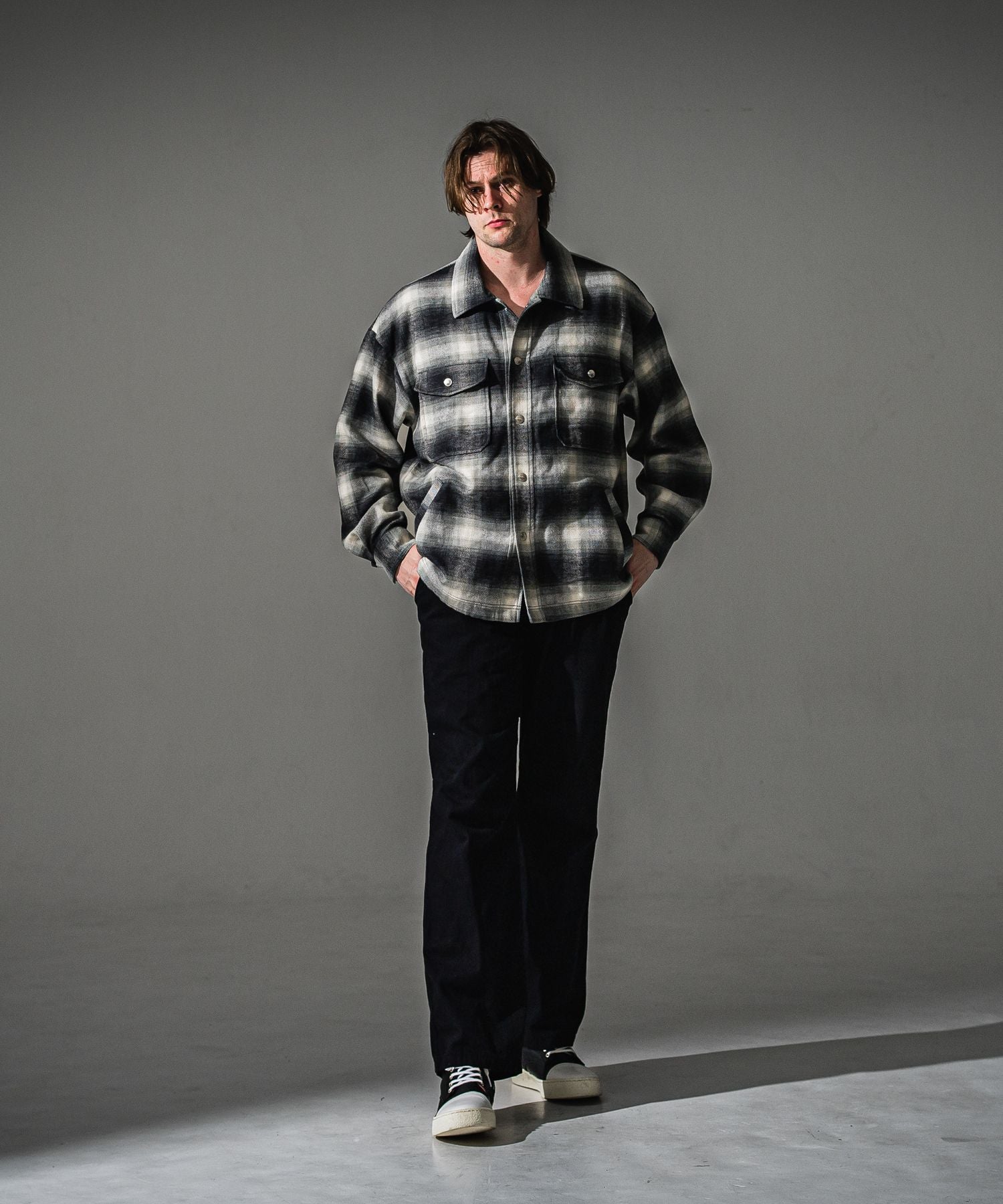 RESOUND CLOTHING リサウンドクロージング flannel check JK RC41-JK-006 BLACK