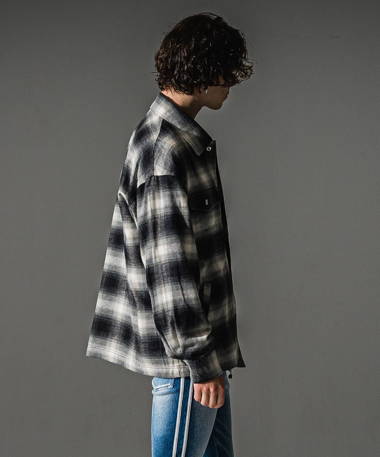 RESOUND CLOTHING リサウンドクロージング flannel check JK RC41-JK-006 BLACK
