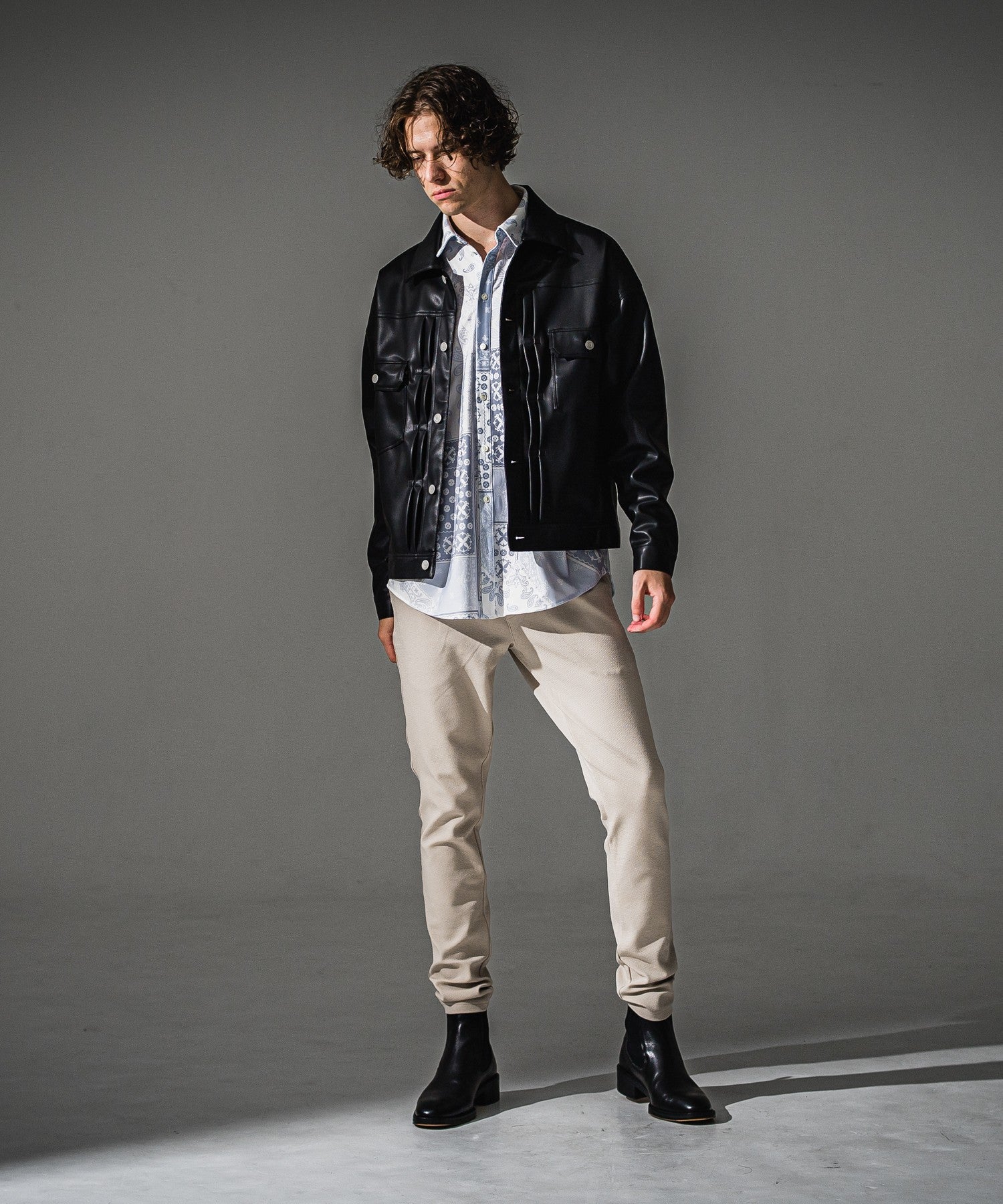 RESOUND CLOTHING リサウンドクロージング LEATHER 2ND G RC41-JK-007 BLACK