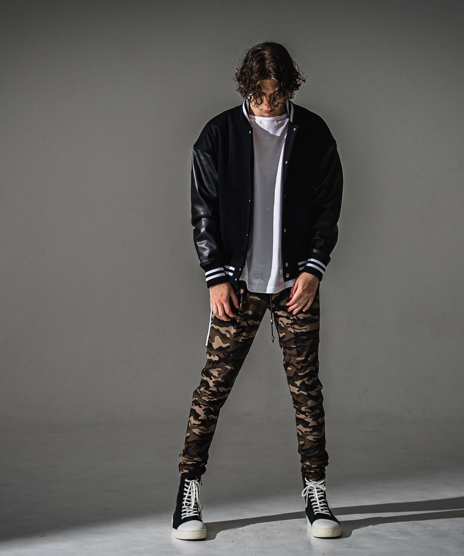 RESOUND CLOTHING リサウンドクロージング Varsity jacket RC41-JK-008 BLACK