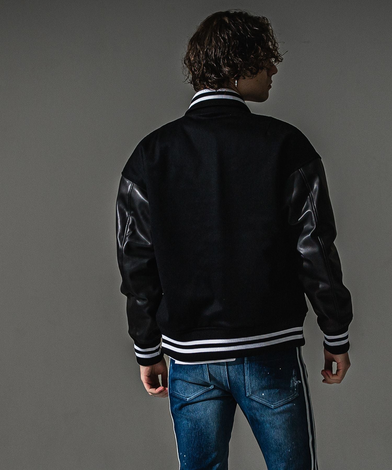 RESOUND CLOTHING リサウンドクロージング Varsity jacket RC41-JK-008 BLACK