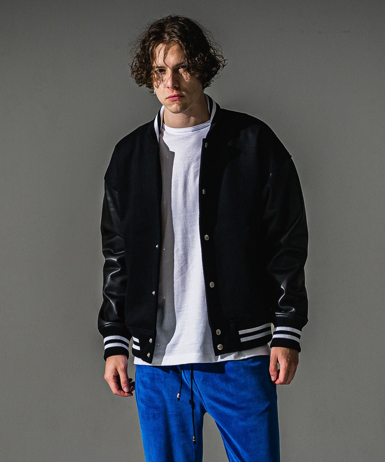 RESOUND CLOTHING リサウンドクロージング Varsity jacket RC41-JK-008 BLACK