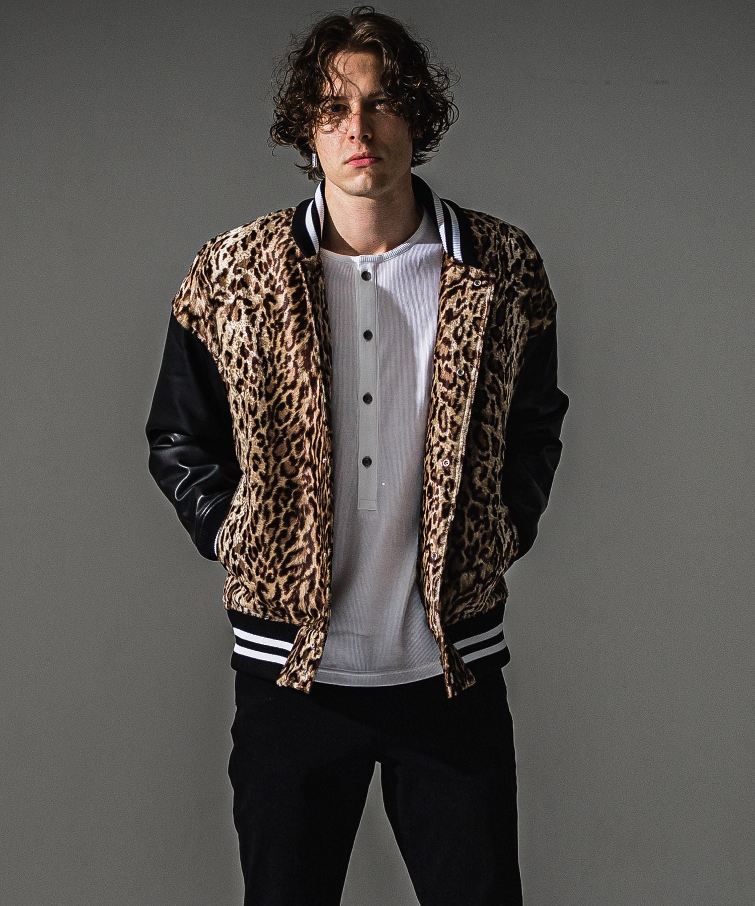 RESOUND CLOTHING リサウンドクロージング Varsity jacket RC41-JK-008-2 LEOPARD