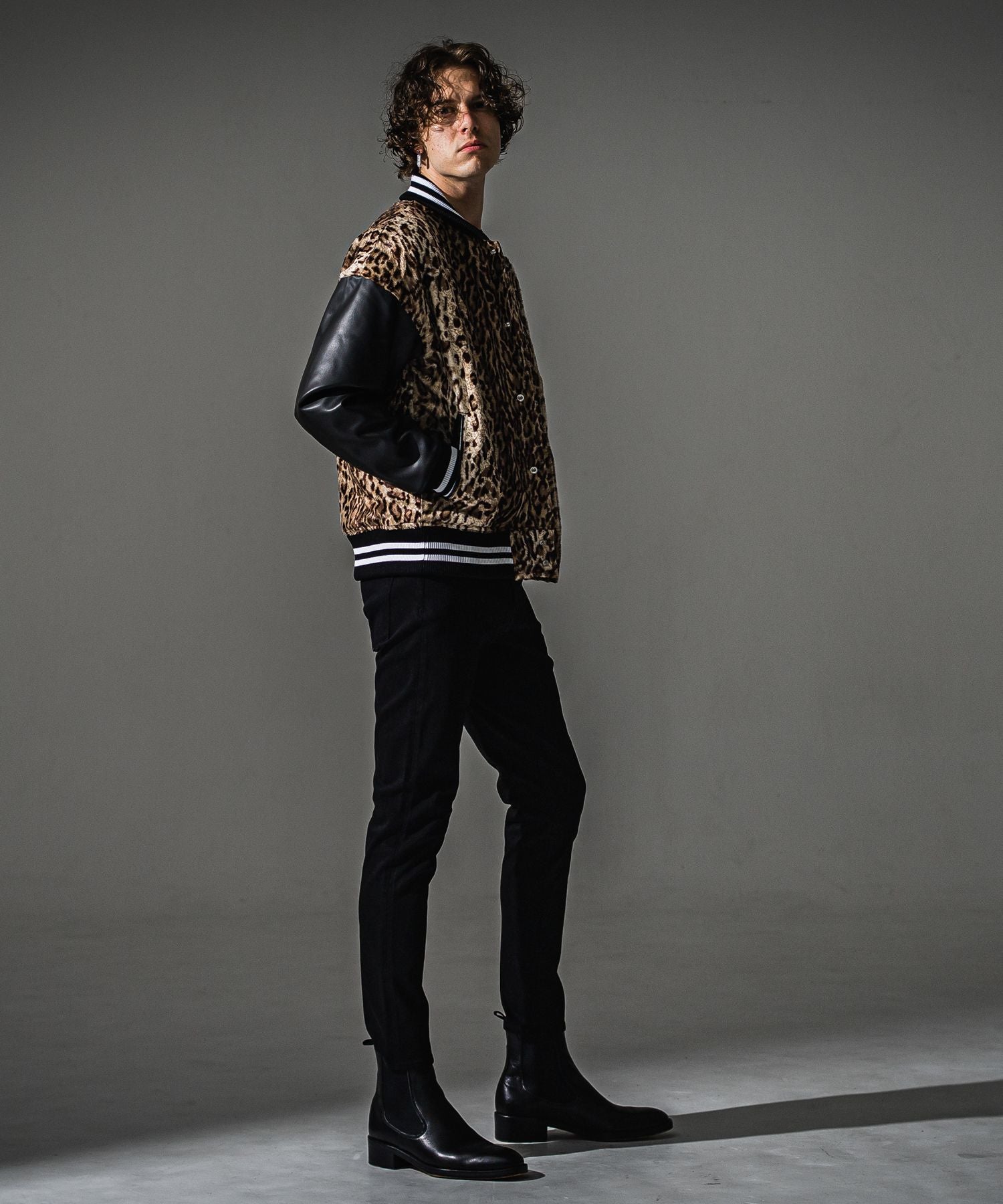 RESOUND CLOTHING リサウンドクロージング Varsity jacket RC41-JK-008-2 LEOPARD