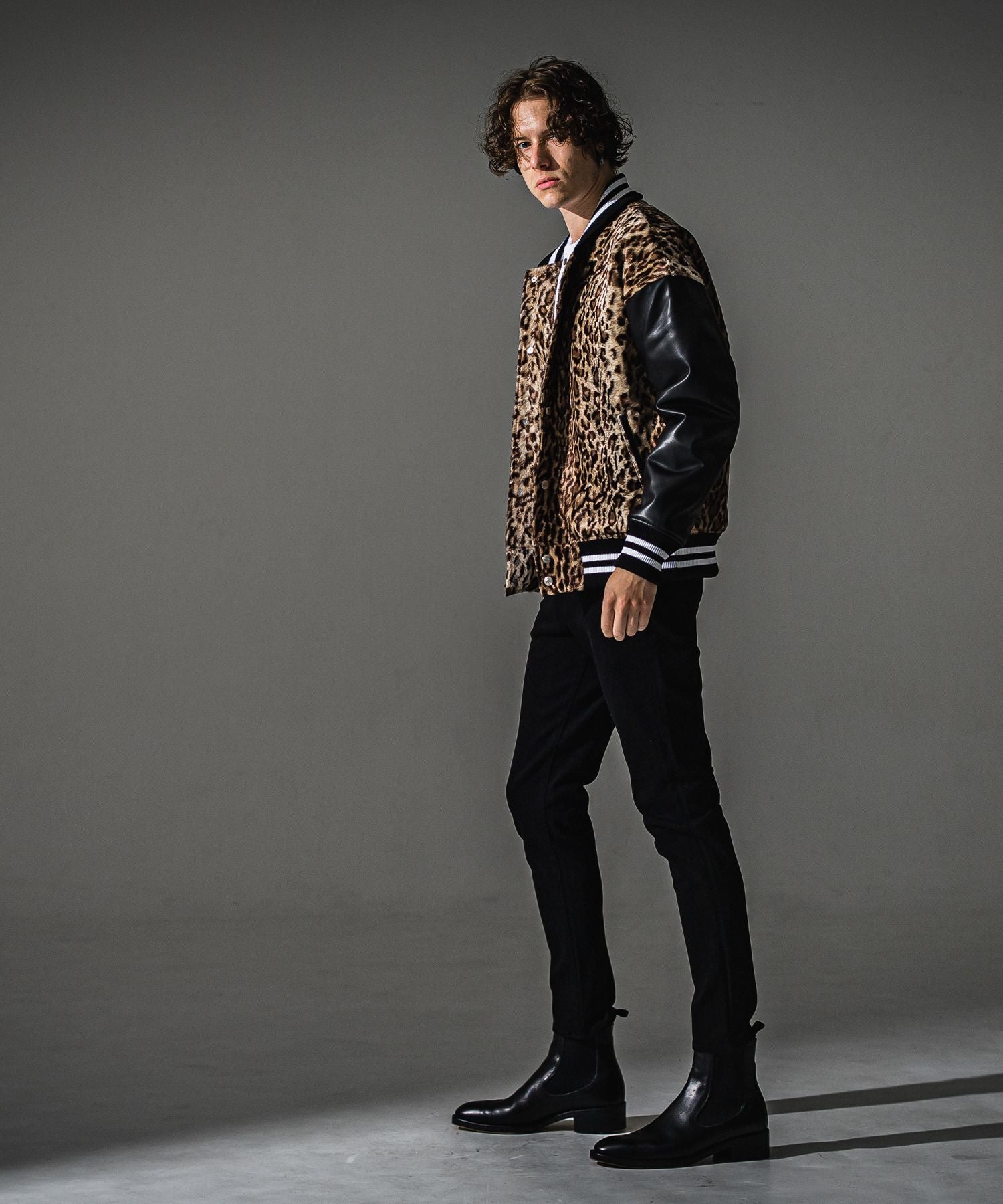 RESOUND CLOTHING リサウンドクロージング Varsity jacket RC41-JK-008-2 LEOPARD