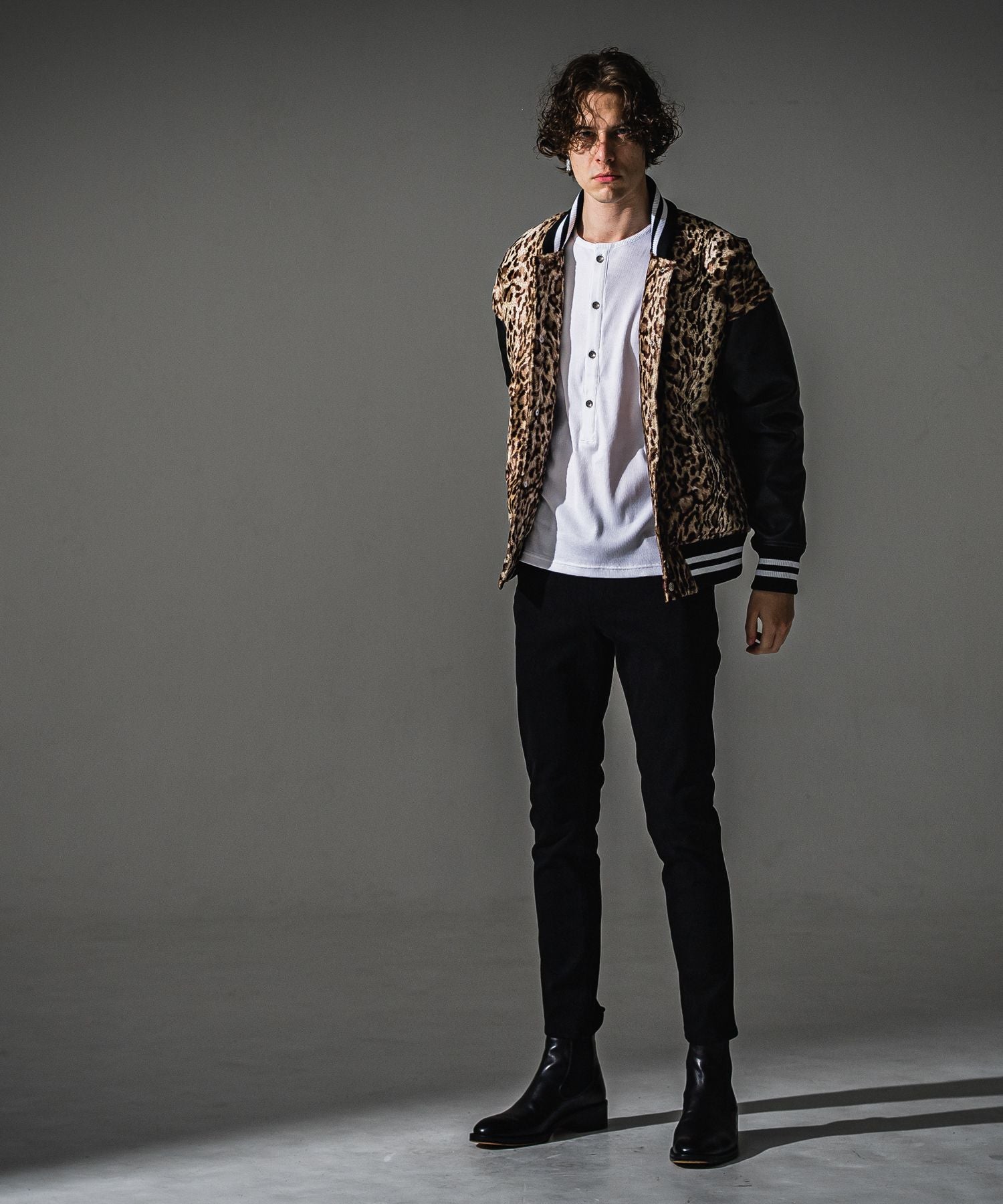 RESOUND CLOTHING リサウンドクロージング Varsity jacket RC41-JK-008-2 LEOPARD