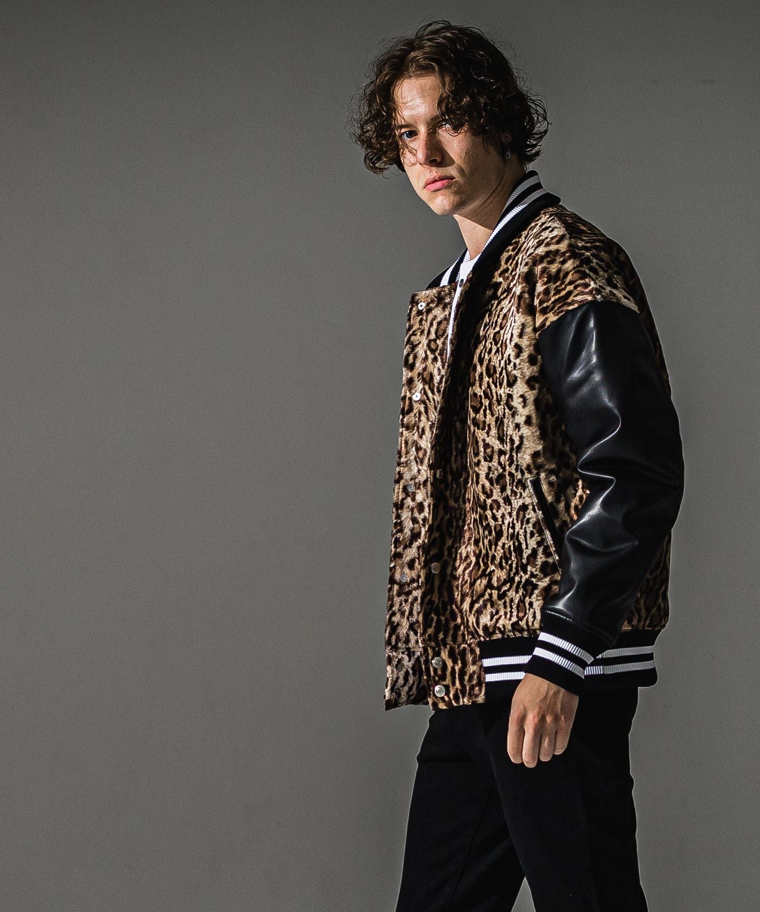 RESOUND CLOTHING リサウンドクロージング Varsity jacket RC41-JK-008-2 LEOPARD