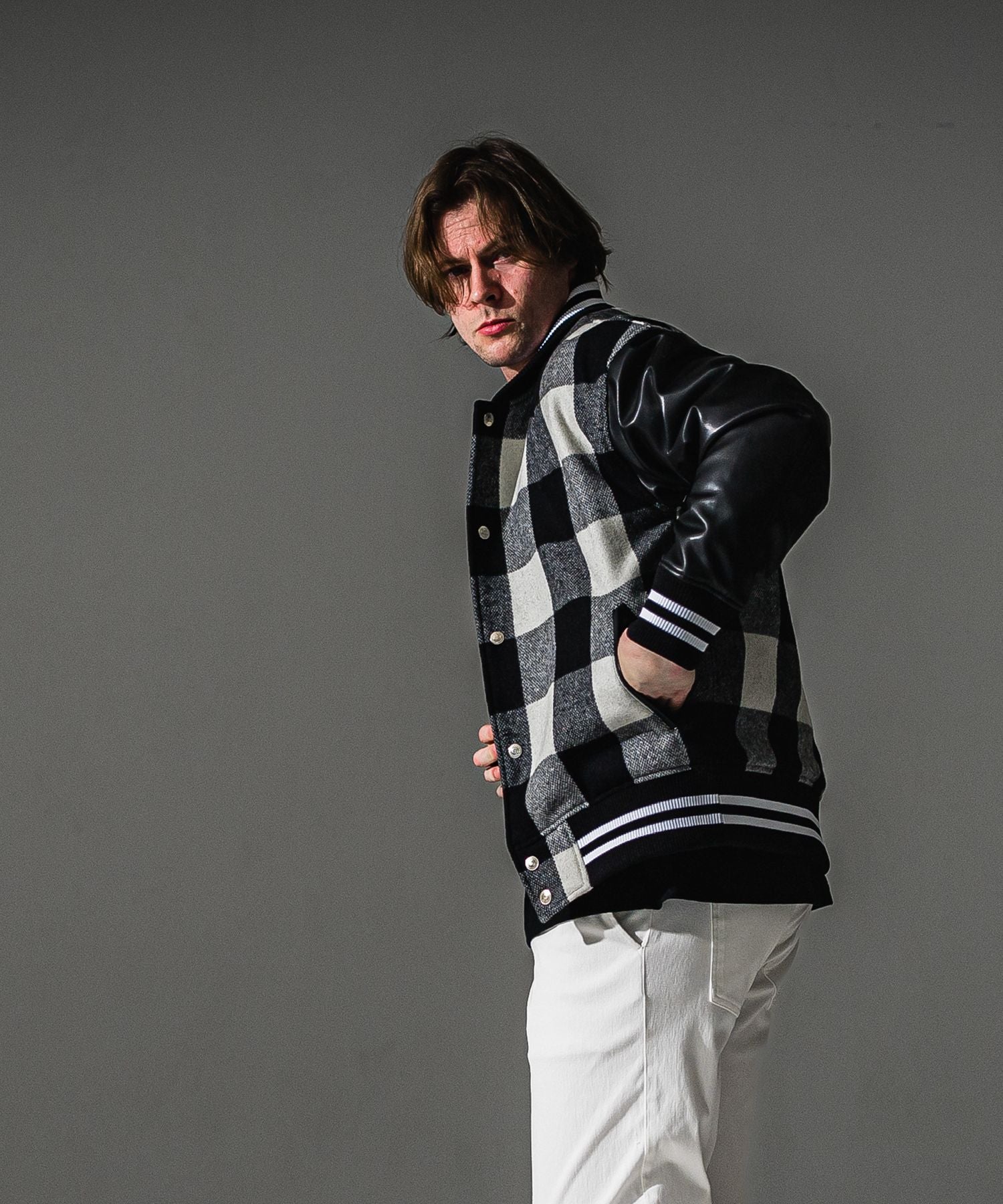 RESOUND CLOTHING リサウンドクロージング Varsity jacket RC41-JK-008-2 BKWH