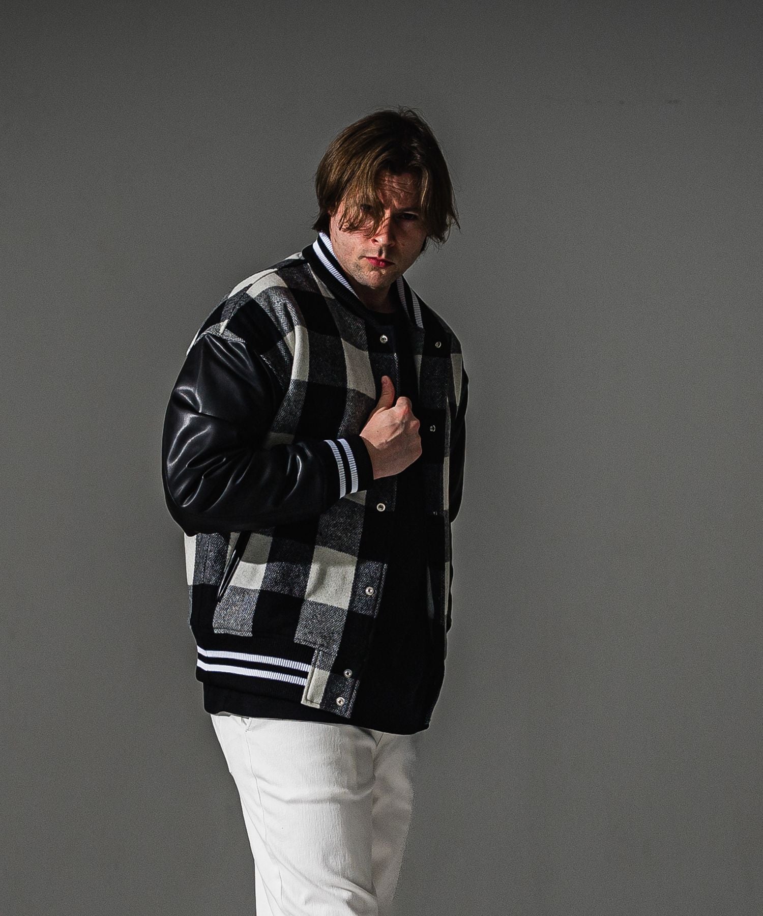 RESOUND CLOTHING リサウンドクロージング Varsity jacket RC41-JK-008-2 BKWH