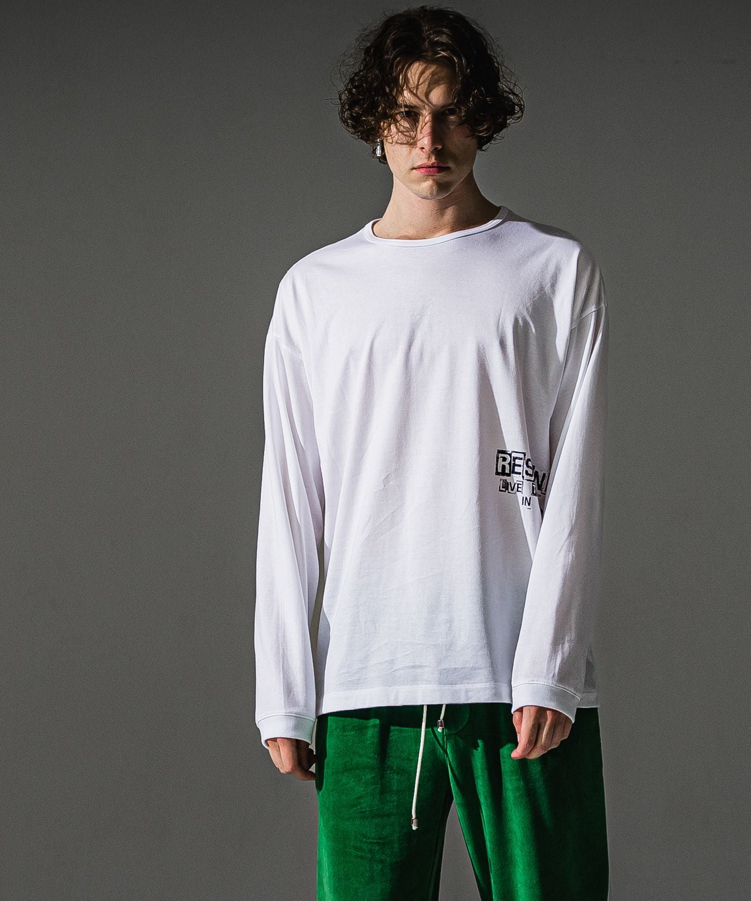 RESOUND CLOTHING リサウンドクロージング uk over longsleave Tee RC41-T-002 WHITE