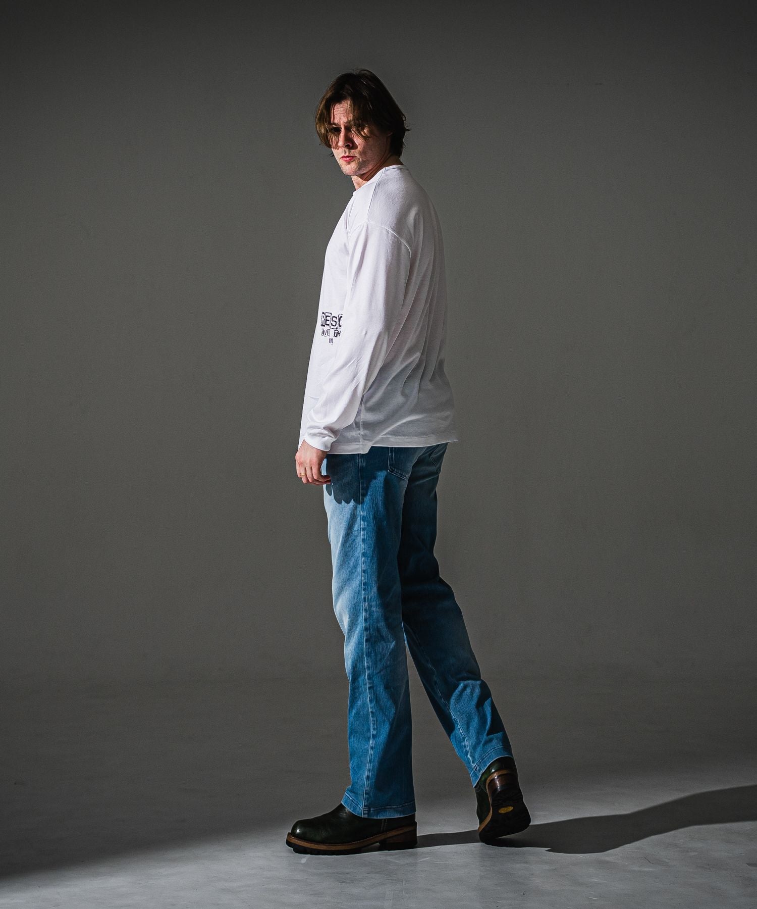 RESOUND CLOTHING リサウンドクロージング uk over longsleave Tee RC41-T-002 WHITE