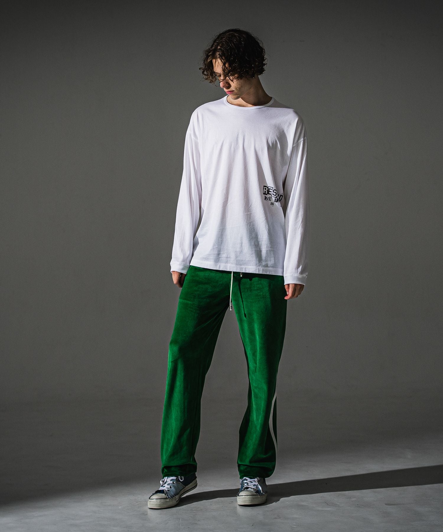 RESOUND CLOTHING リサウンドクロージング uk over longsleave Tee RC41-T-002 WHITE