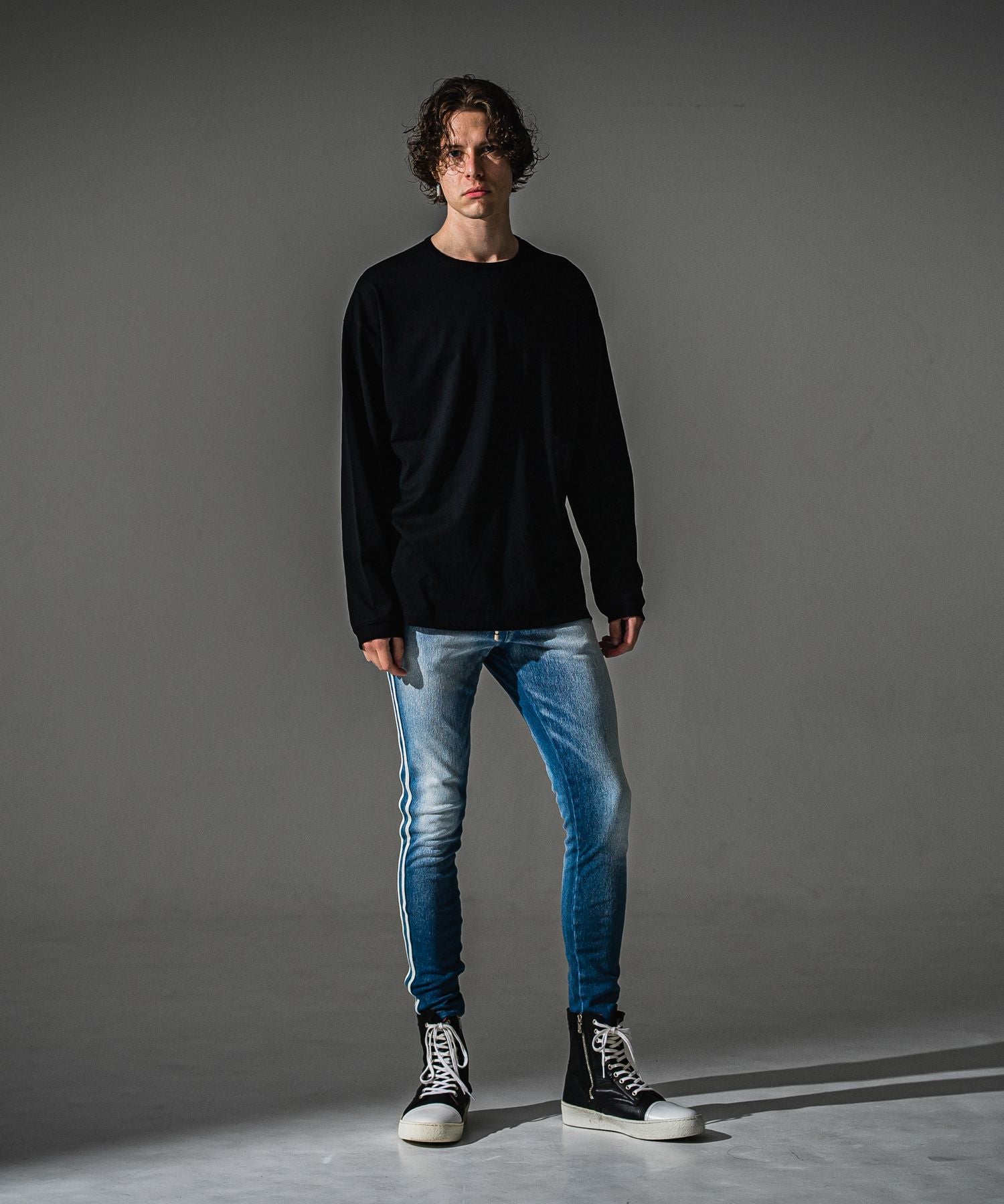 RESOUND CLOTHING リサウンドクロージング uk over longsleave Tee RC41-T-002 BLACK
