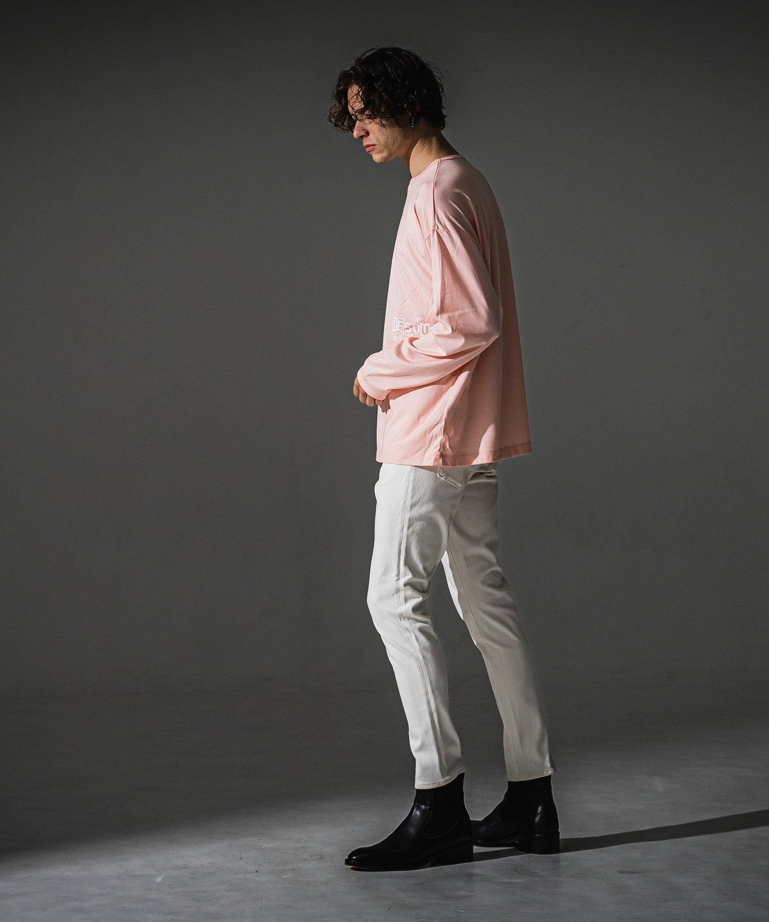 RESOUND CLOTHING リサウンドクロージング uk over longsleave Tee RC41-T-002 PINK