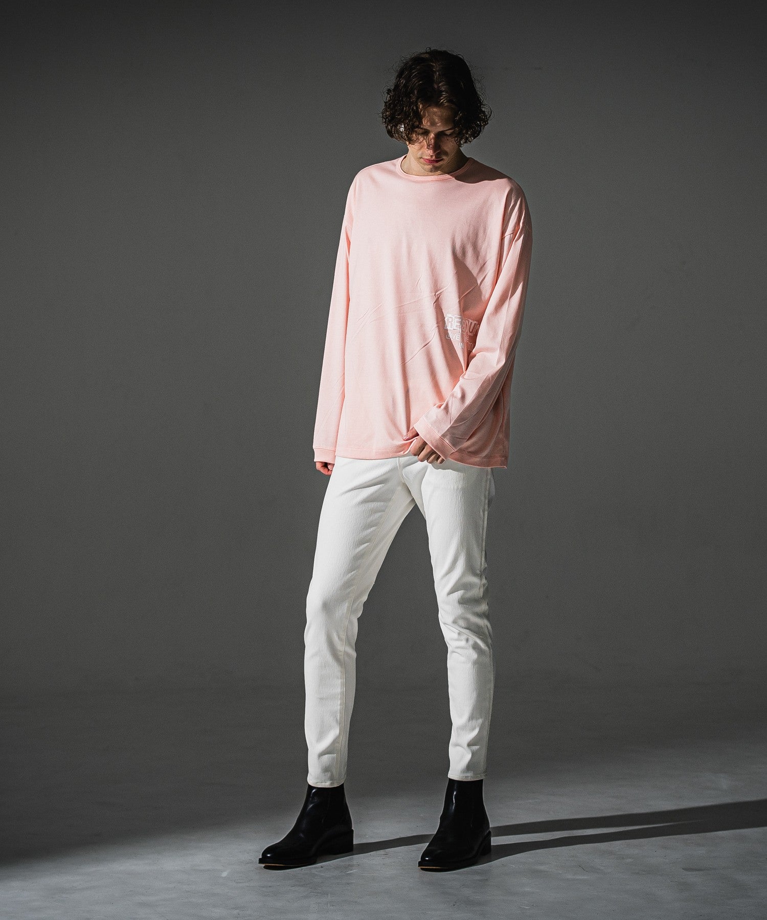 RESOUND CLOTHING リサウンドクロージング uk over longsleave Tee RC41-T-002 PINK