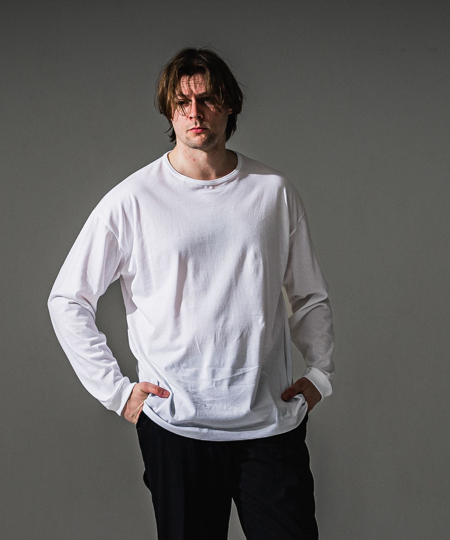 RESOUND CLOTHING リサウンドクロージング PIN ST RC over longsleave Tee RC41-T-003 WHITE