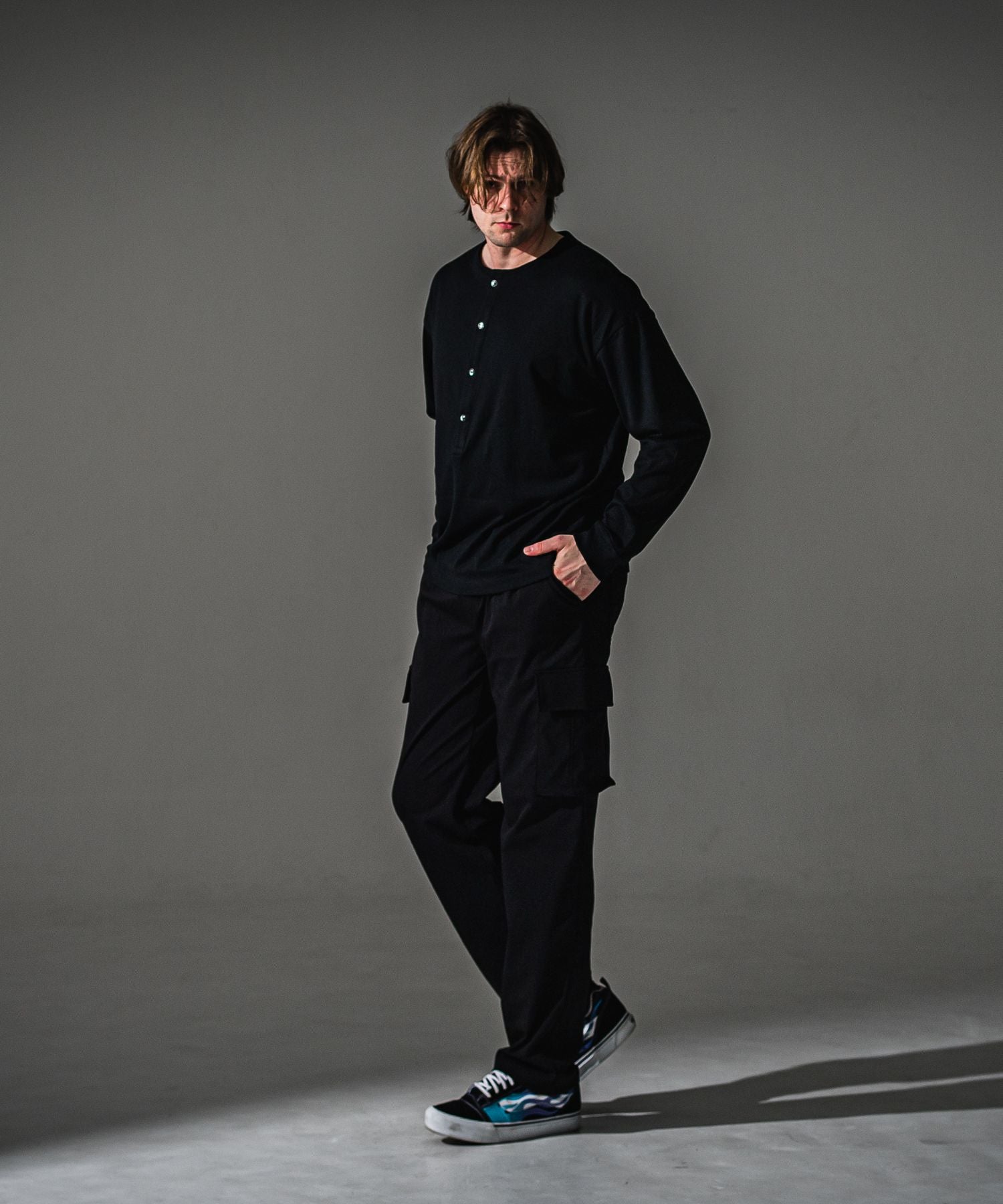 RESOUND CLOTHING リサウンドクロージング OVER HENRY LONGSLEAVE RC41-T-004 BLACK