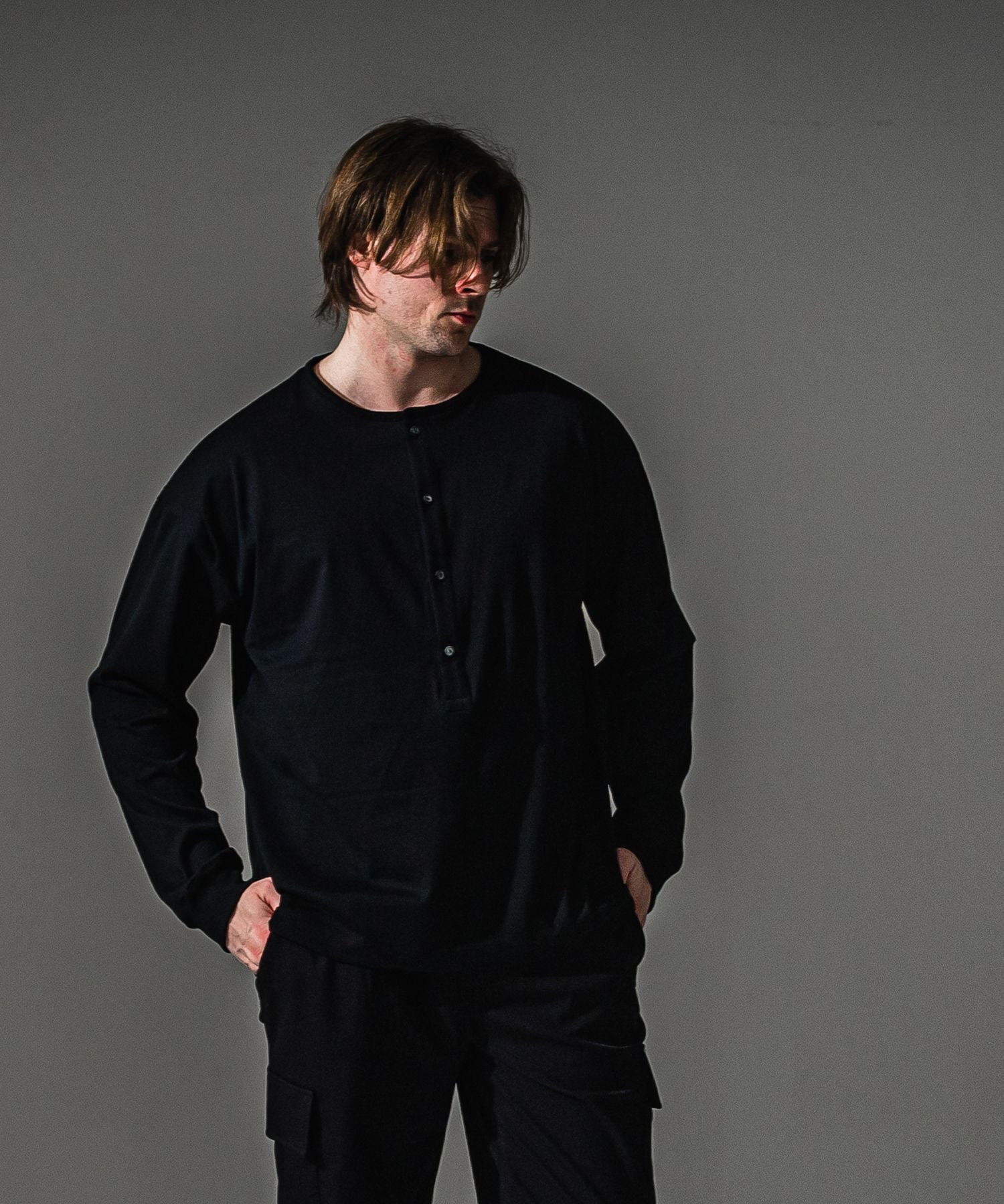 RESOUND CLOTHING リサウンドクロージング OVER HENRY LONGSLEAVE RC41-T-004 BLACK