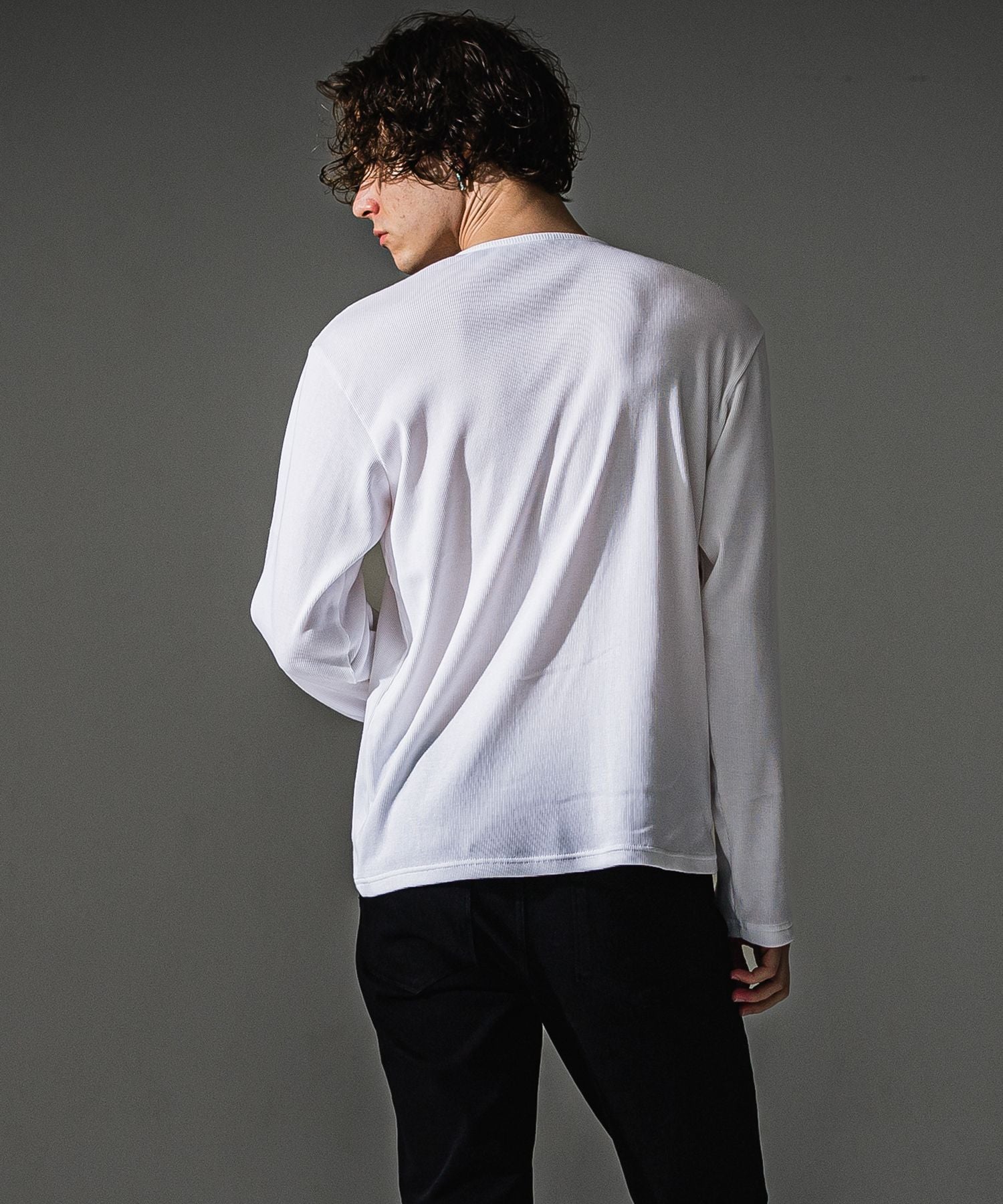 RESOUND CLOTHING リサウンドクロージング RIB HENRY LONGSLEAVE RC41-T-005 WHITE