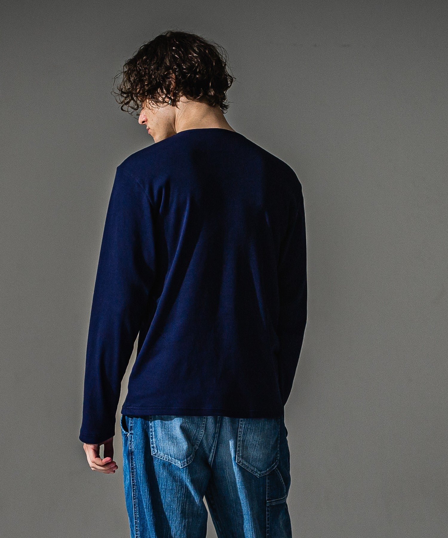 RESOUND CLOTHING リサウンドクロージング RIB HENRY LONGSLEAVE RC41-T-005 NAVY