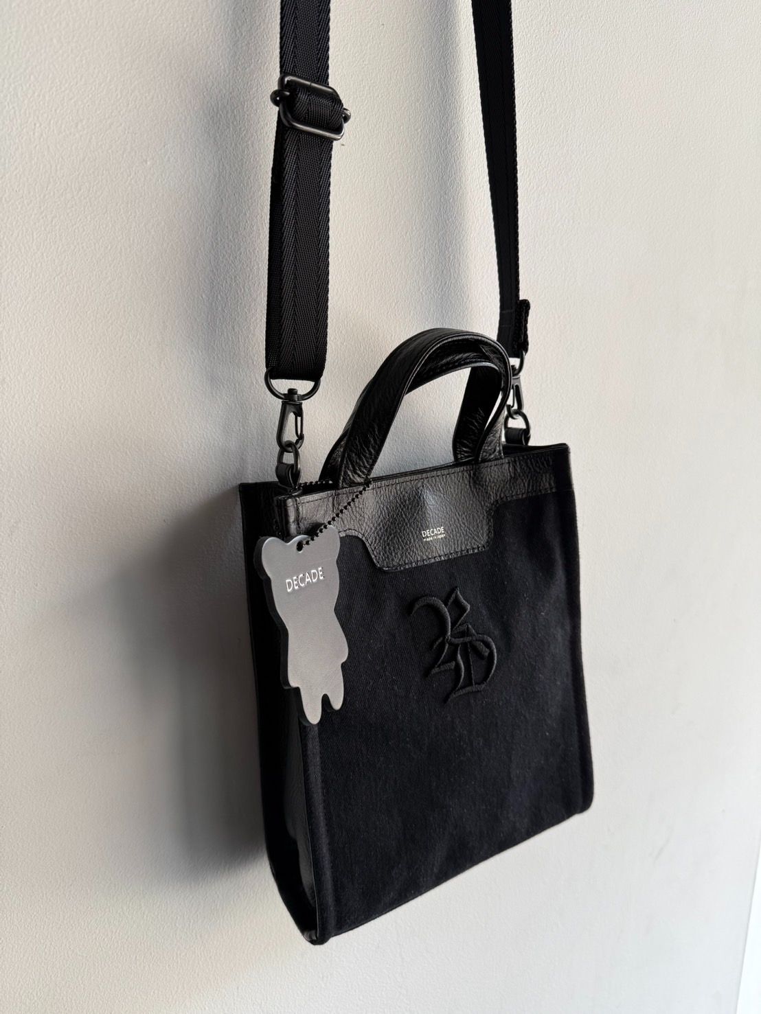 RESOUND CLOTHING リサウンドクロージング denim mini tote bag RC41-BAG-001RD BLACK
