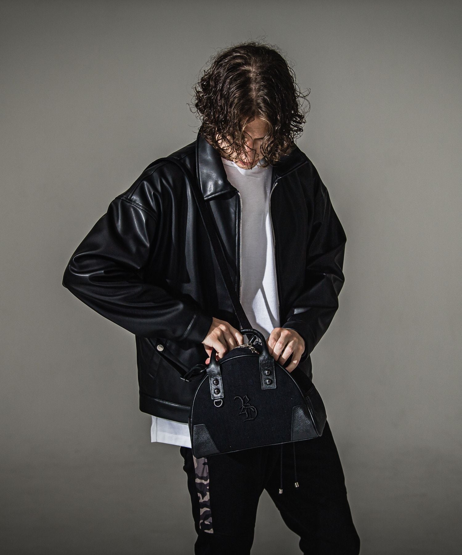 RESOUND CLOTHING リサウンドクロージング denimmini boston bag RC41-BAG-002RD BLACK