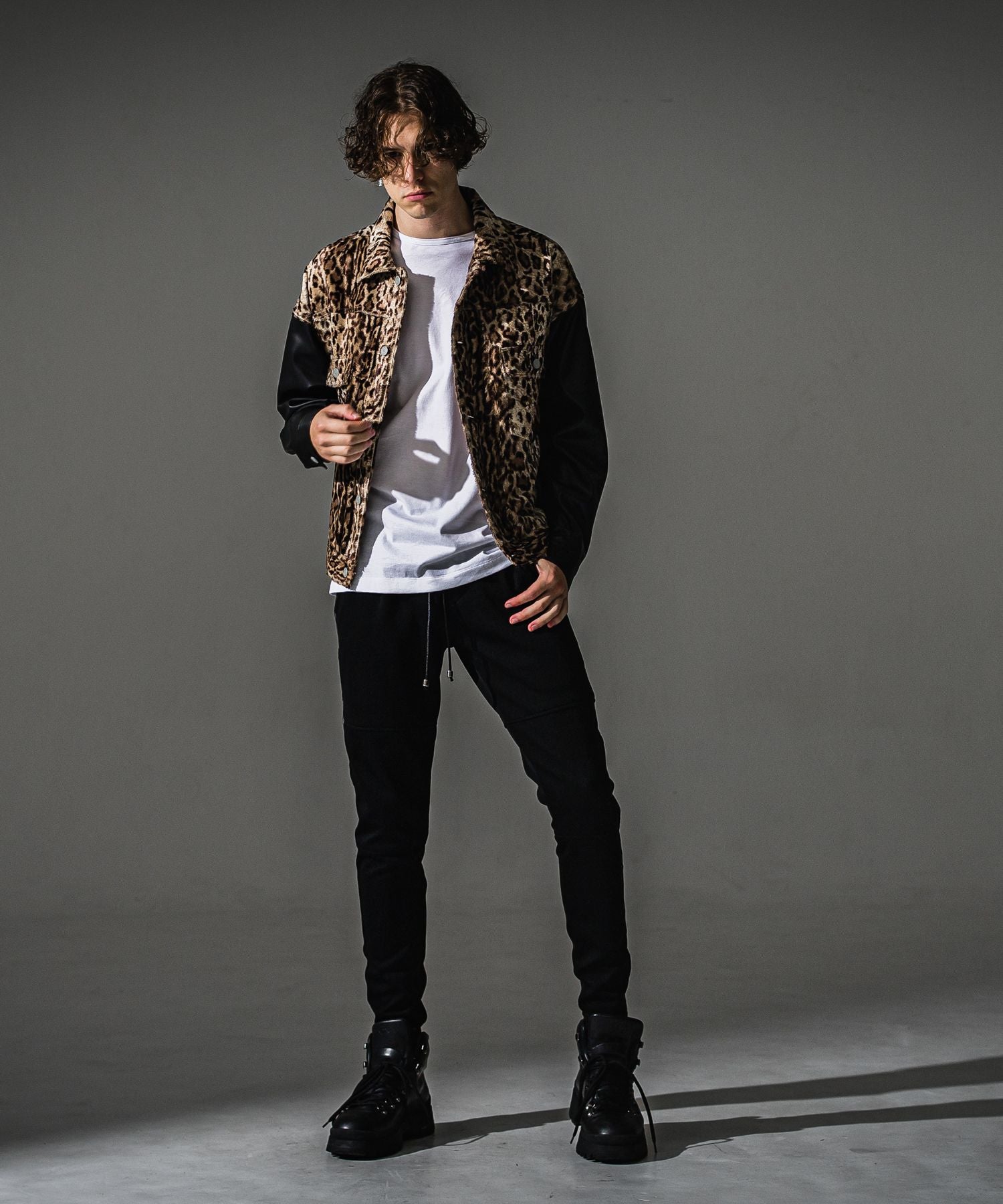 RESOUND CLOTHING リサウンドクロージング LEATHER 2ND G RC41-JK-007-2 LEOPARD