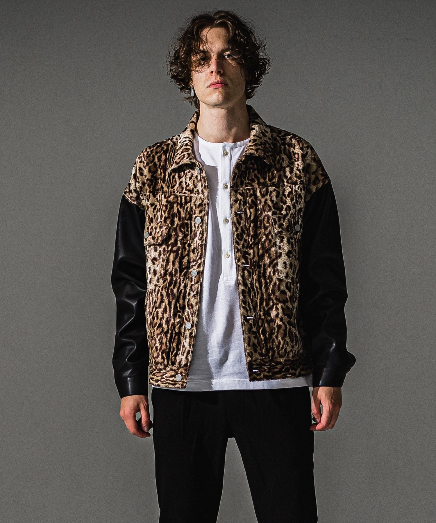 RESOUND CLOTHING リサウンドクロージング LEATHER 2ND G RC41-JK-007-2 LEOPARD
