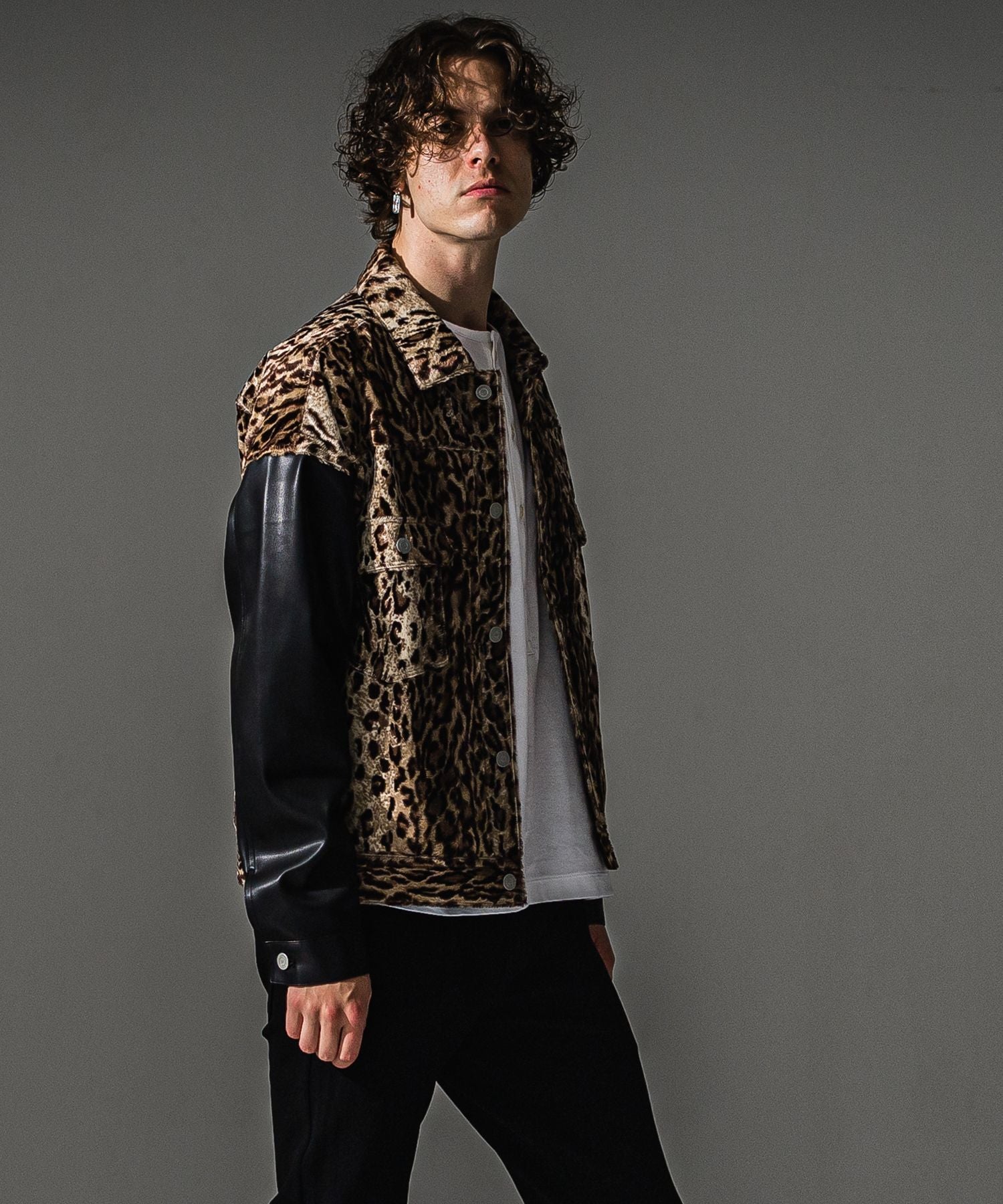 RESOUND CLOTHING リサウンドクロージング LEATHER 2ND G RC41-JK-007-2 LEOPARD