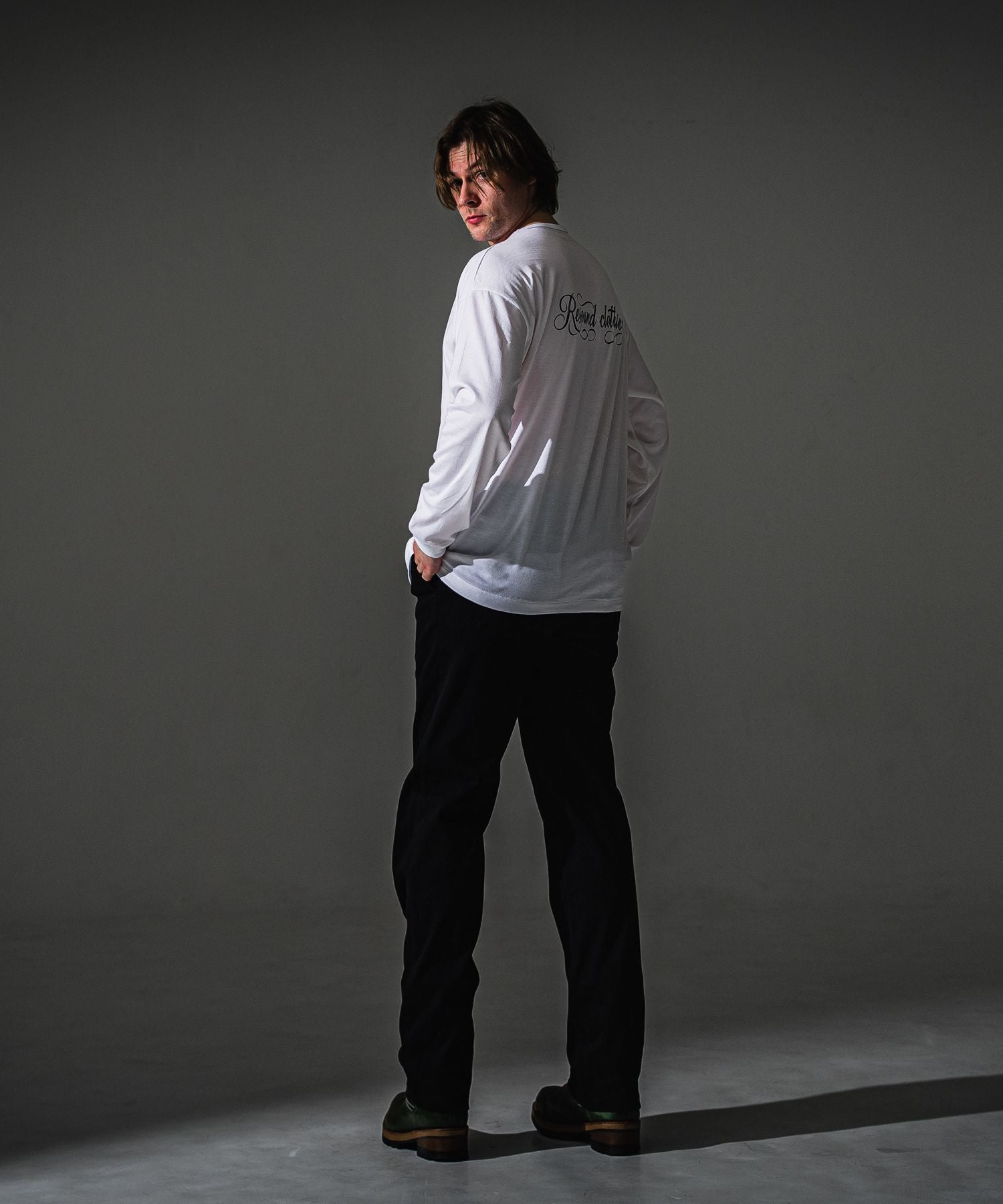 RESOUND CLOTHING リサウンドクロージング DENIM JERSEY WIDE PT RC41-ST-016WTD-2 BLACK