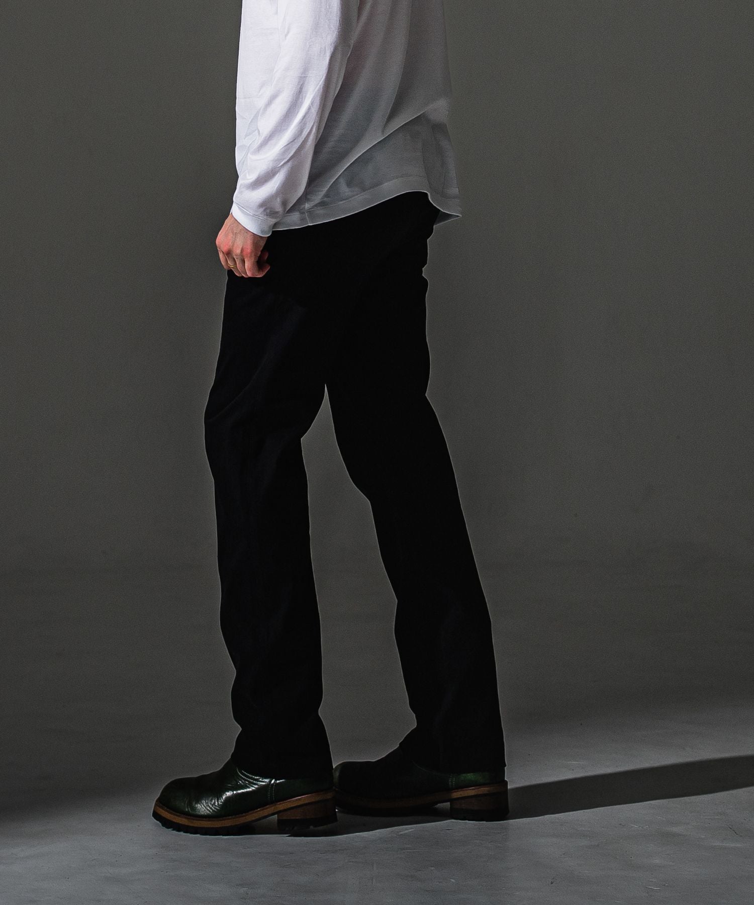 RESOUND CLOTHING リサウンドクロージング DENIM JERSEY WIDE PT RC41-ST-016WTD-2 BLACK